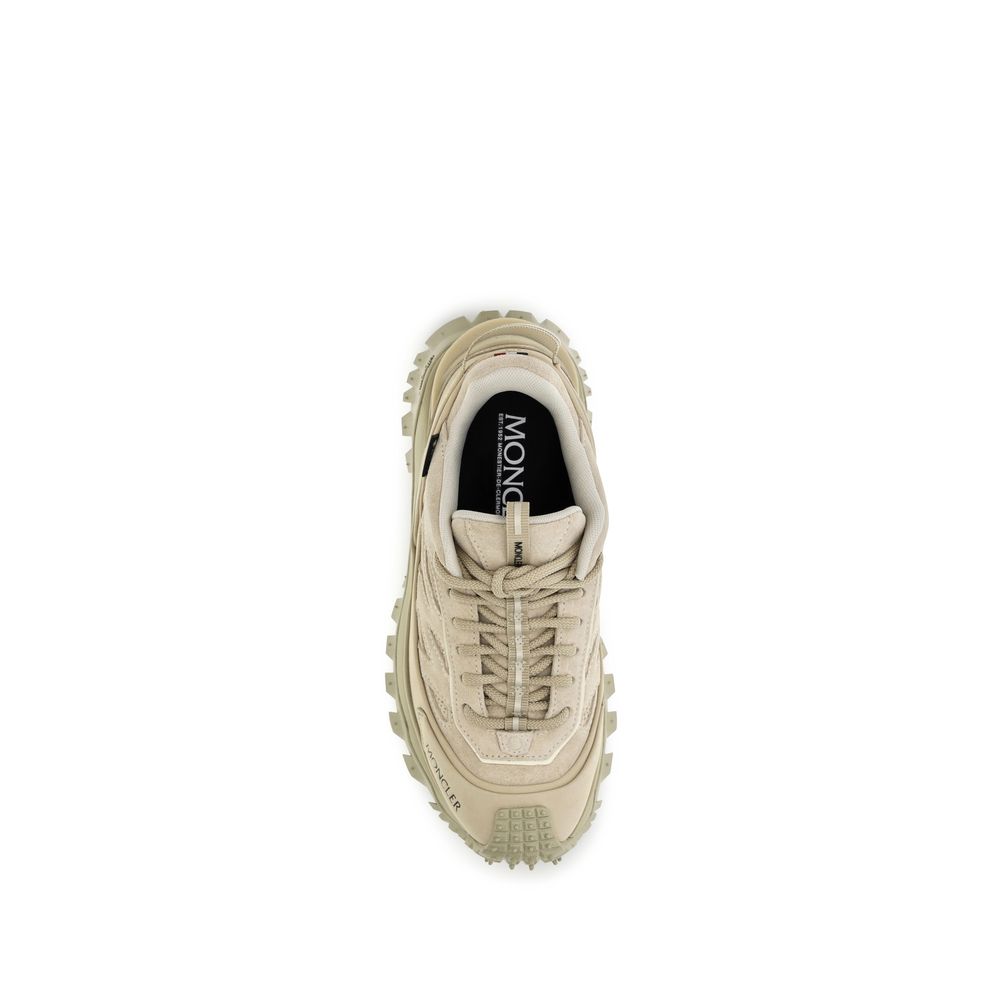 Moncler Beige Calf Leather Bos Taurus Athletic Women's Sneakers