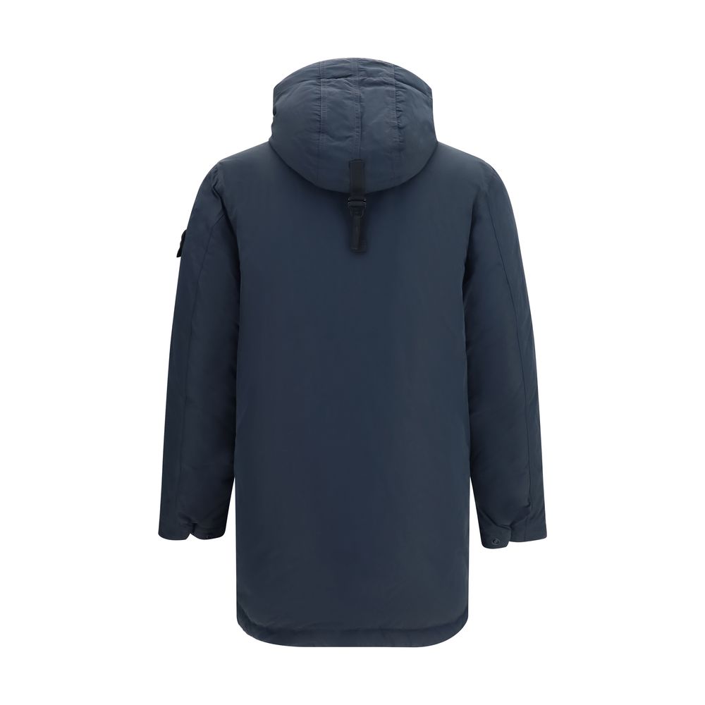 Stone Island Blue Polyester Men's Coat