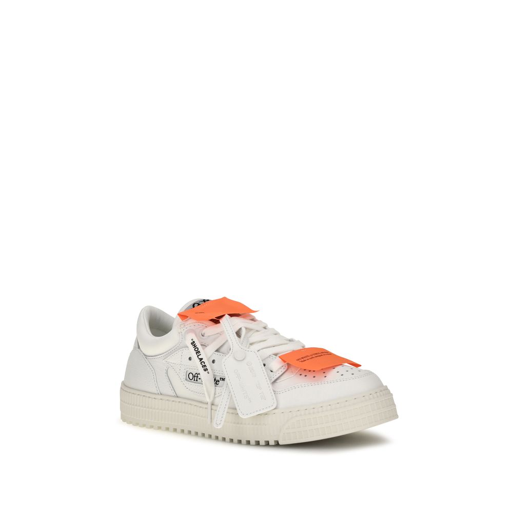 Off-White White Calf Leather Bos Taurus Low Top Men's Sneakers