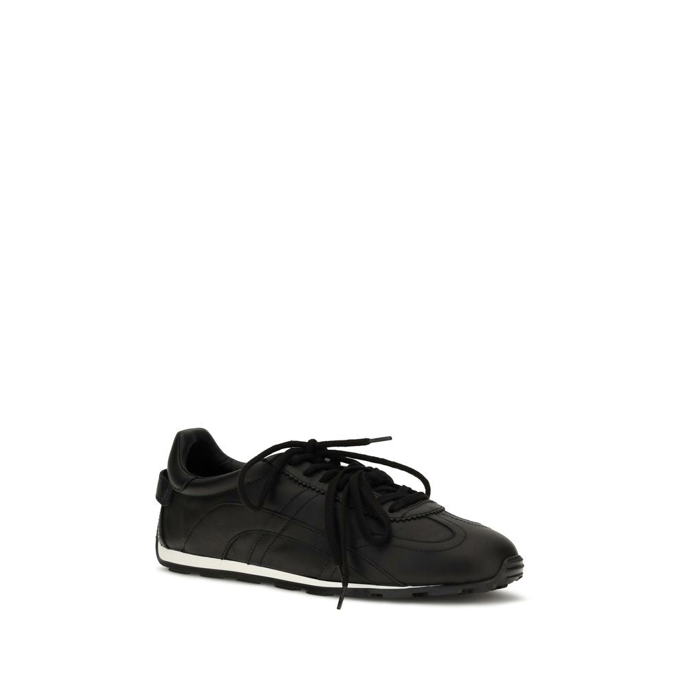 Dsquared² Black Calf Leather Bos Taurus Athletic Men's Sneakers