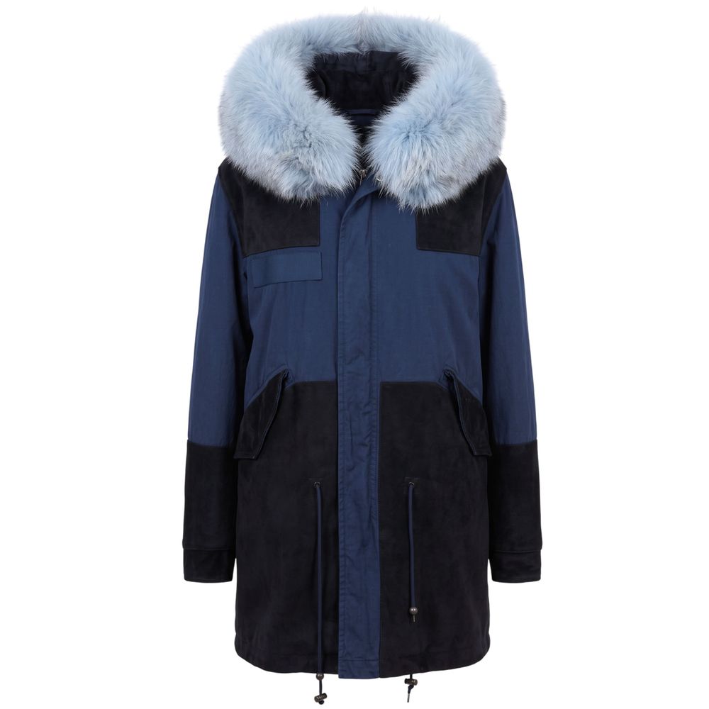Mr&Mrs Italy Blue Cotton Women's Women's Jacket