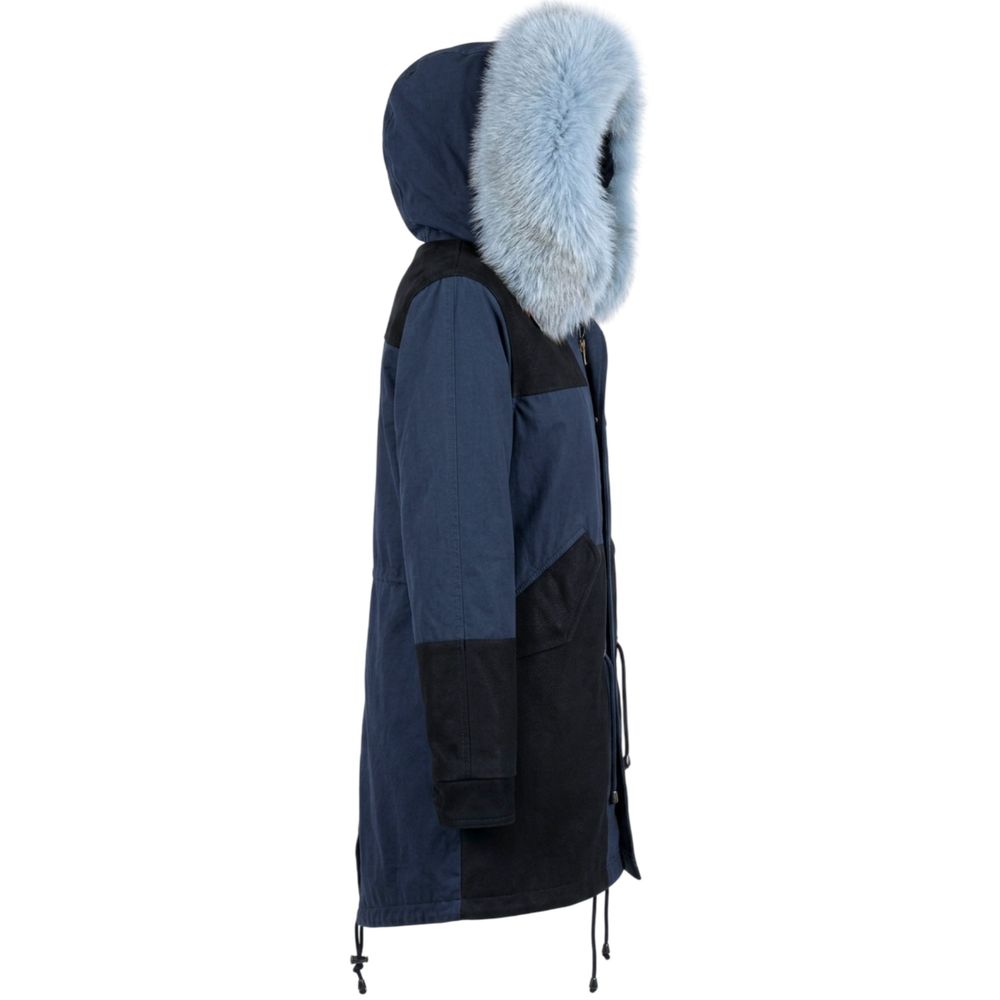 Mr&Mrs Italy Blue Cotton Women's Women's Jacket