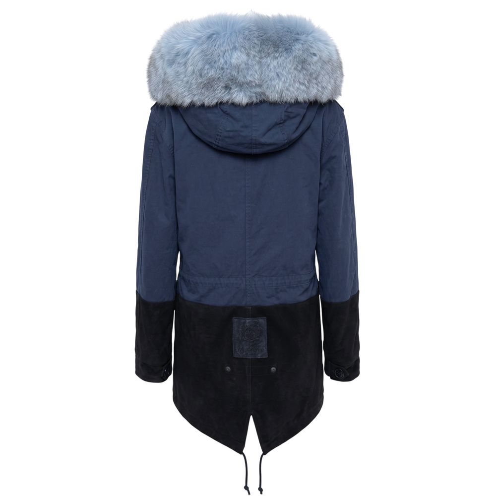 Mr&Mrs Italy Blue Cotton Women's Women's Jacket