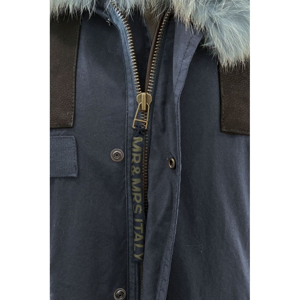 Mr&Mrs Italy Blue Cotton Women's Women's Jacket