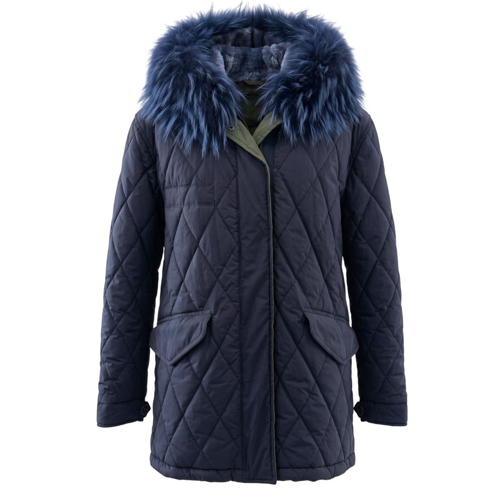 Mr&Mrs Italy Blue Cotton Women's Women's Jacket