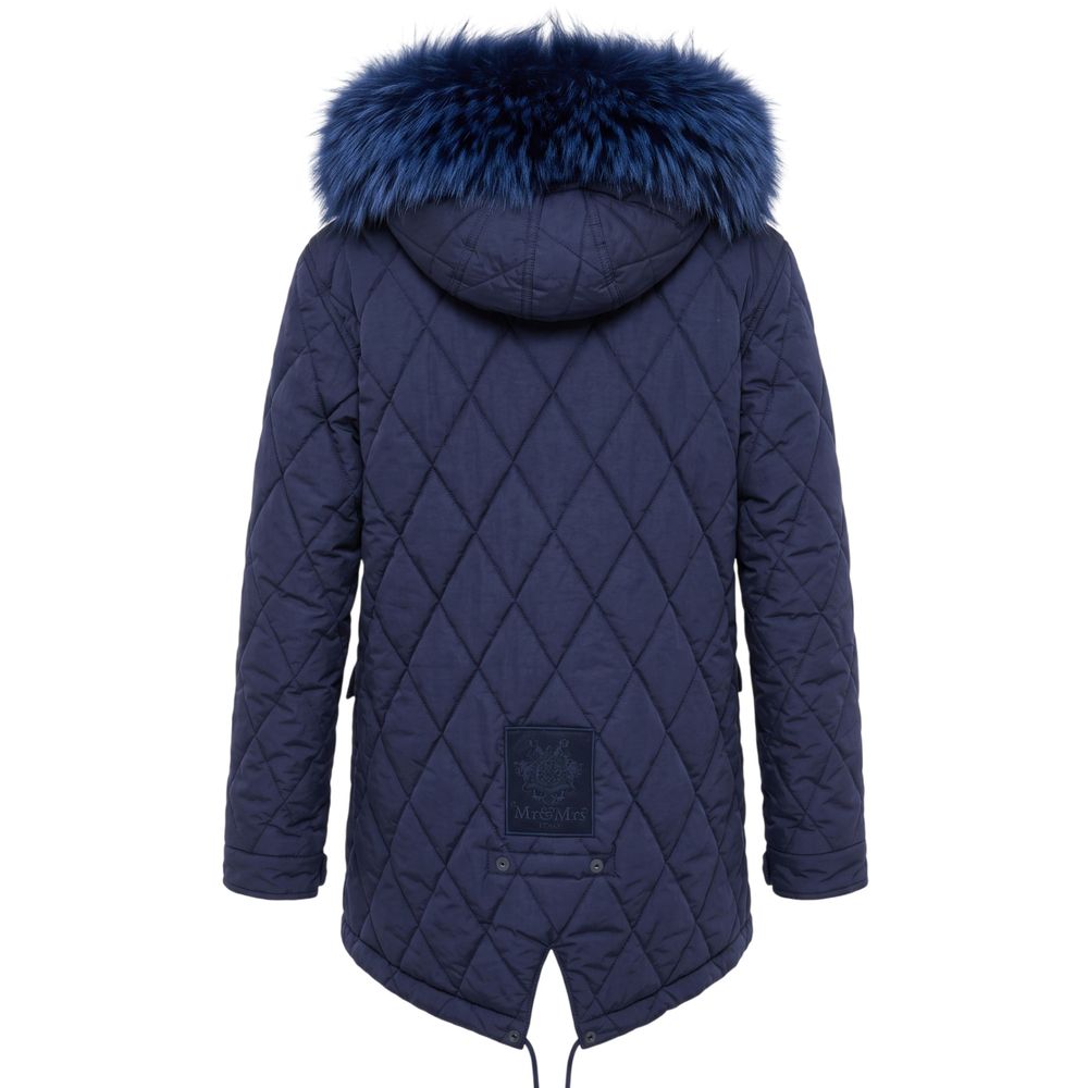 Mr&Mrs Italy Blue Cotton Women's Women's Jacket