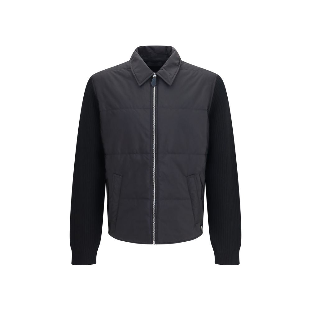 Prada Black Wool Oves Aries Full-Length Men's Jacket