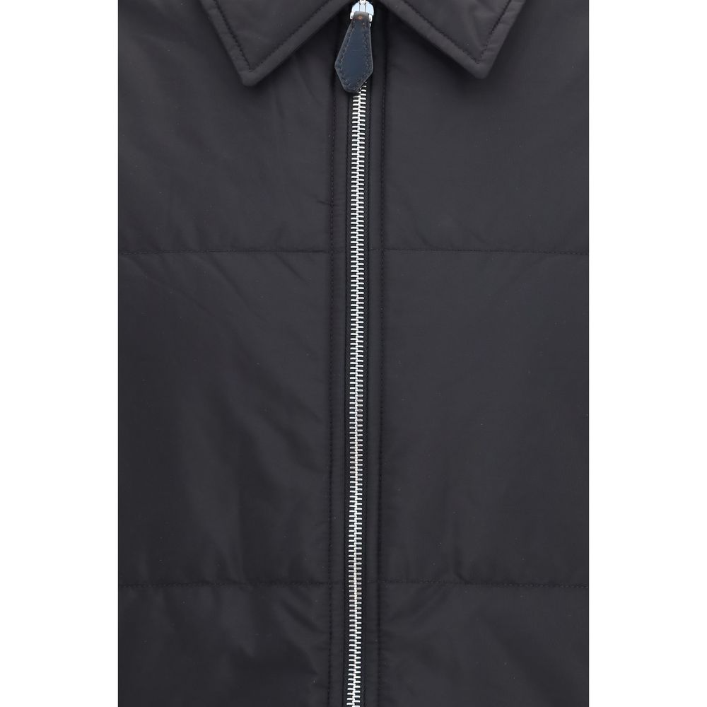 Prada Black Wool Oves Aries Full-Length Men's Jacket