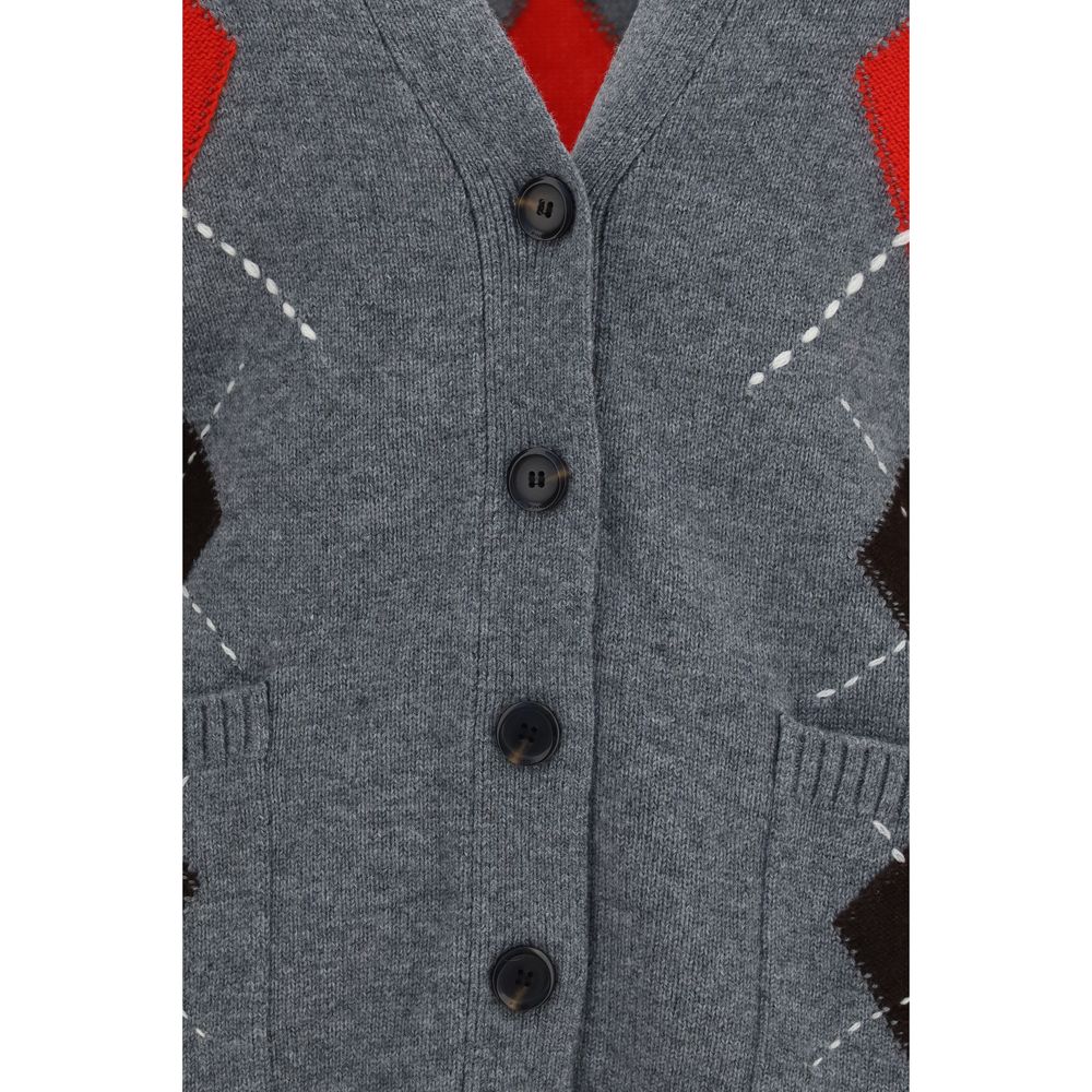 PINKO Gray Wool Oves Aries Women's Cardigan
