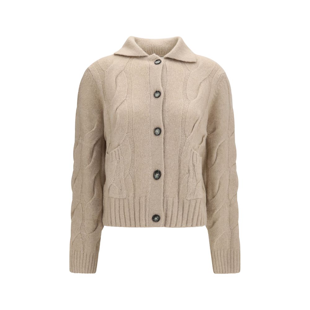Allude Beige Cashmere Women's Cardigan