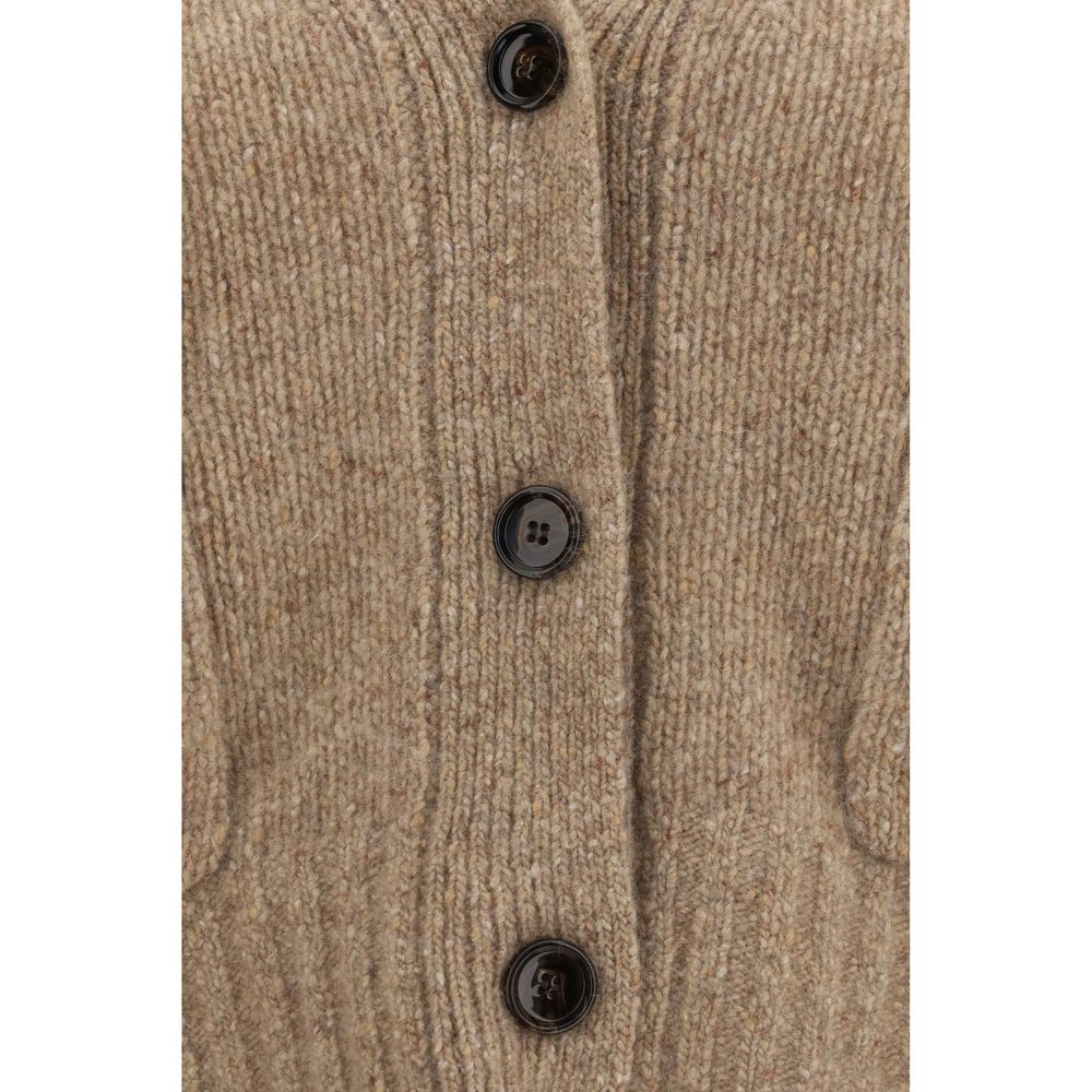 Allude Beige Cashmere Women's Cardigan