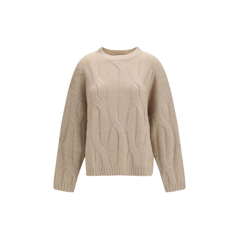 Allude Beige Cashmere Women's Sweater