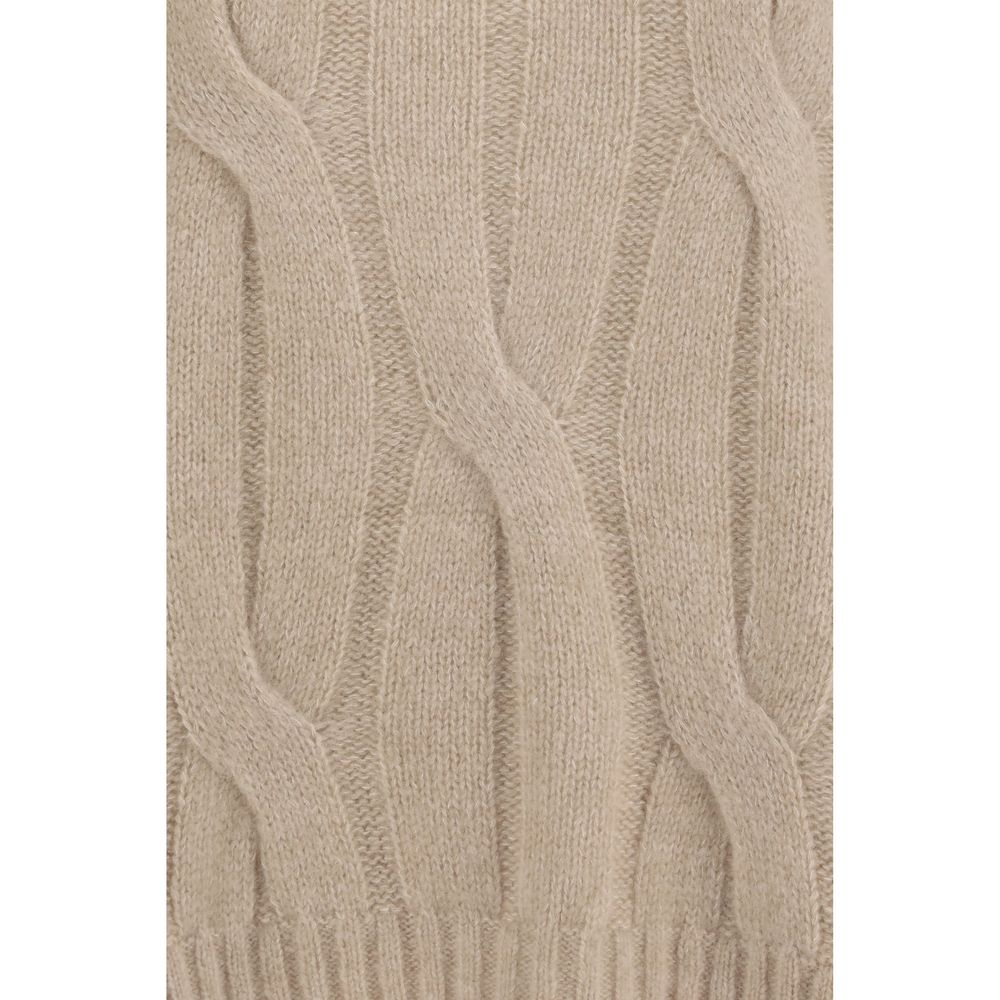 Allude Beige Cashmere Women's Sweater