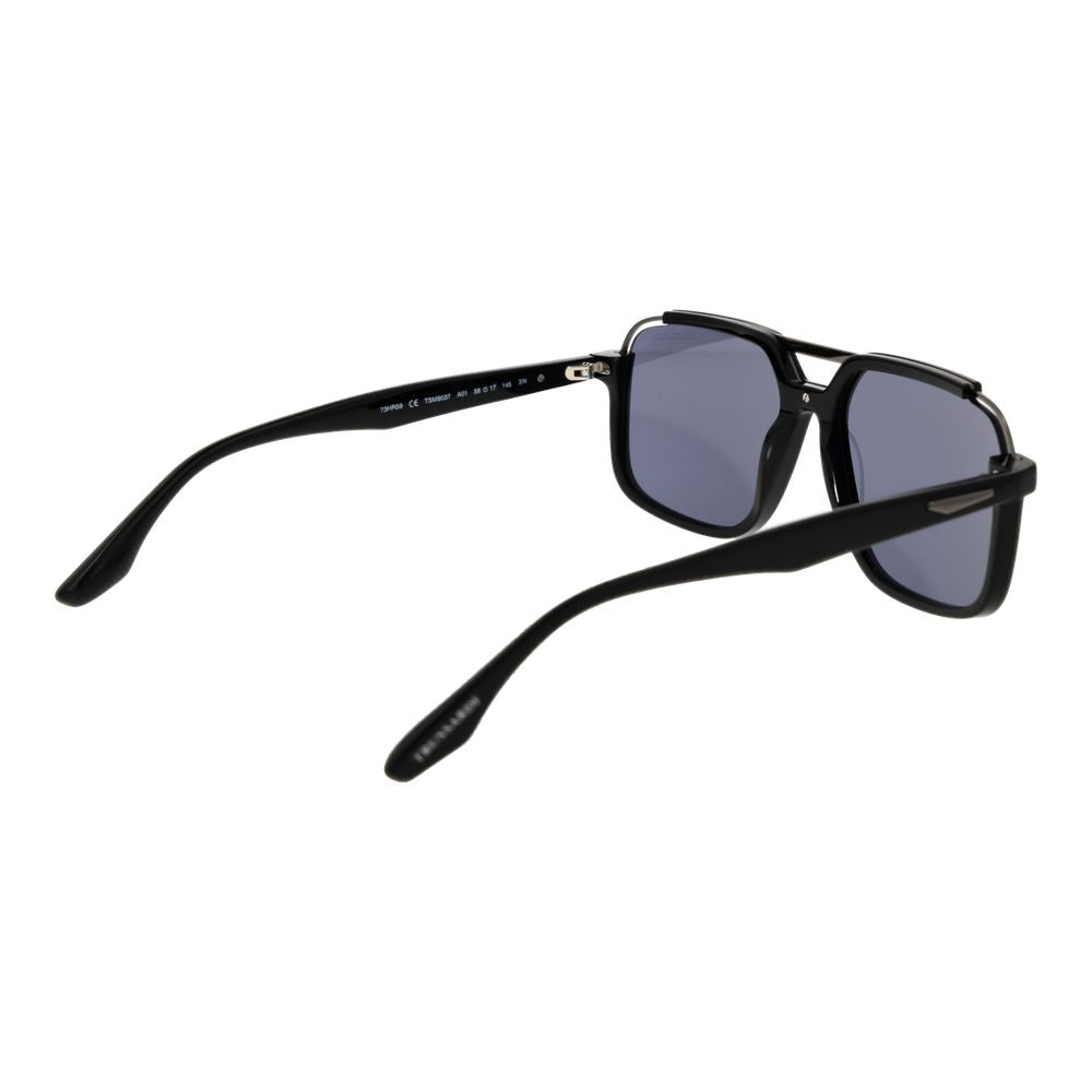 Trussardi Black Acetate & Stainless Steel Men's Sunglasses