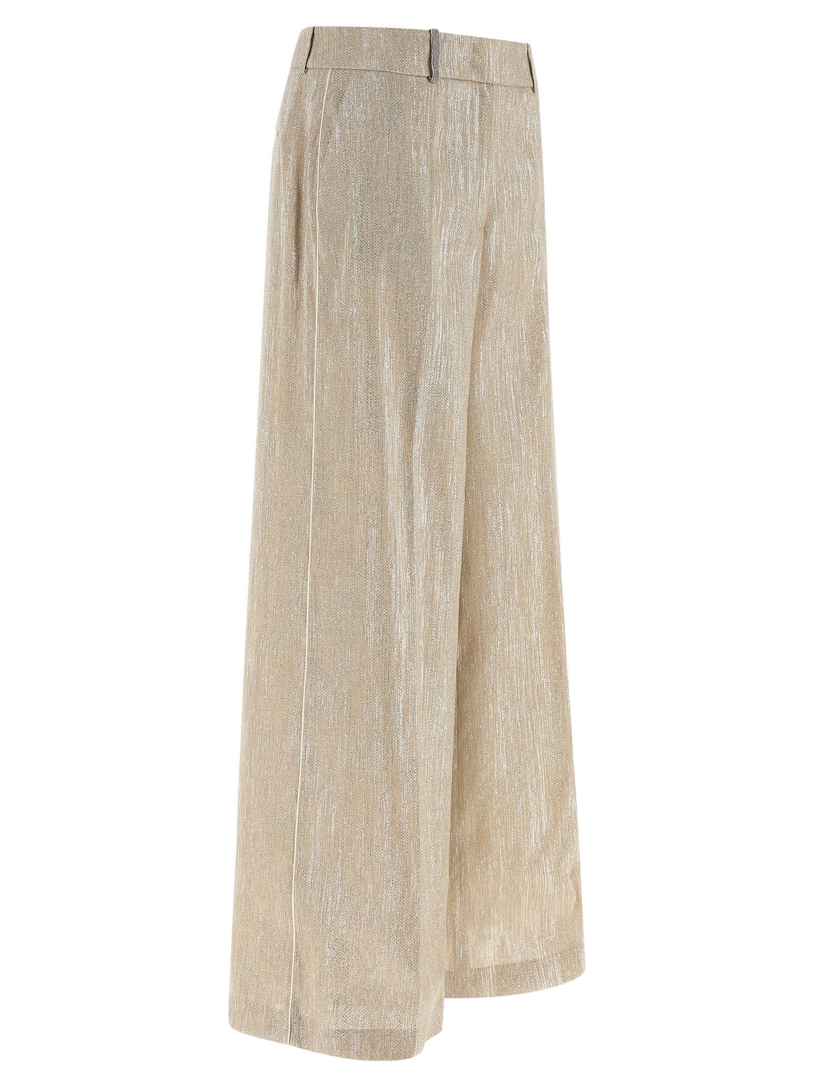 Peserico Beige Viscose Casual Women's Pants