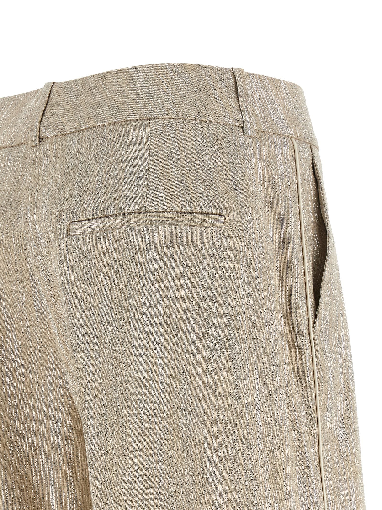 Peserico Beige Viscose Casual Women's Pants