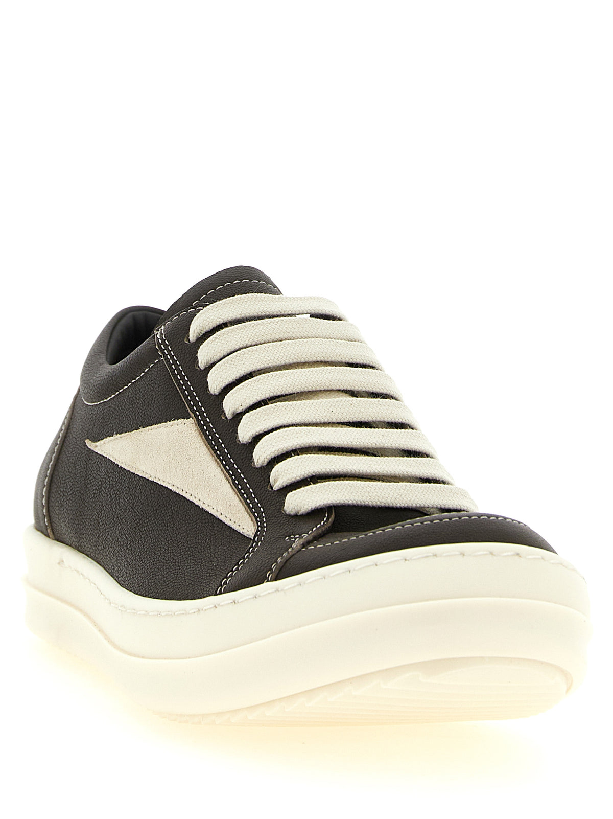 Rick Owens Brown Lamb Leather Low Top Women's Sneakers