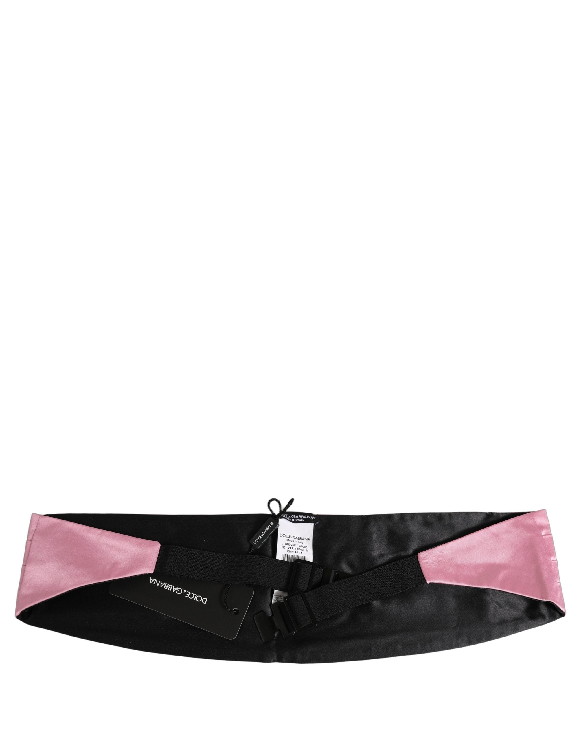 Dolce & Gabbana Pink Men 100% Silk Belt Waist Men's Cummerbund
