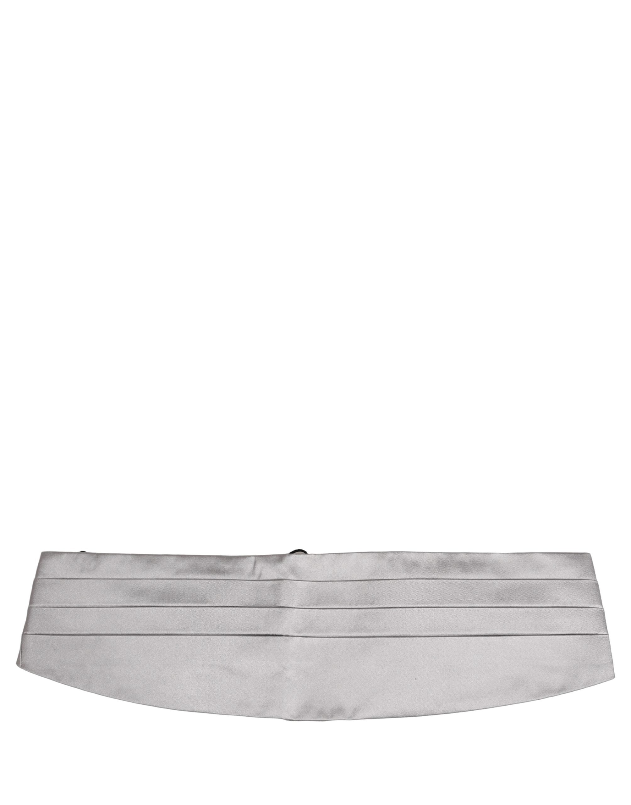 Dolce & Gabbana Gray Men 100% Silk Belt Waist Men's Cummerbund