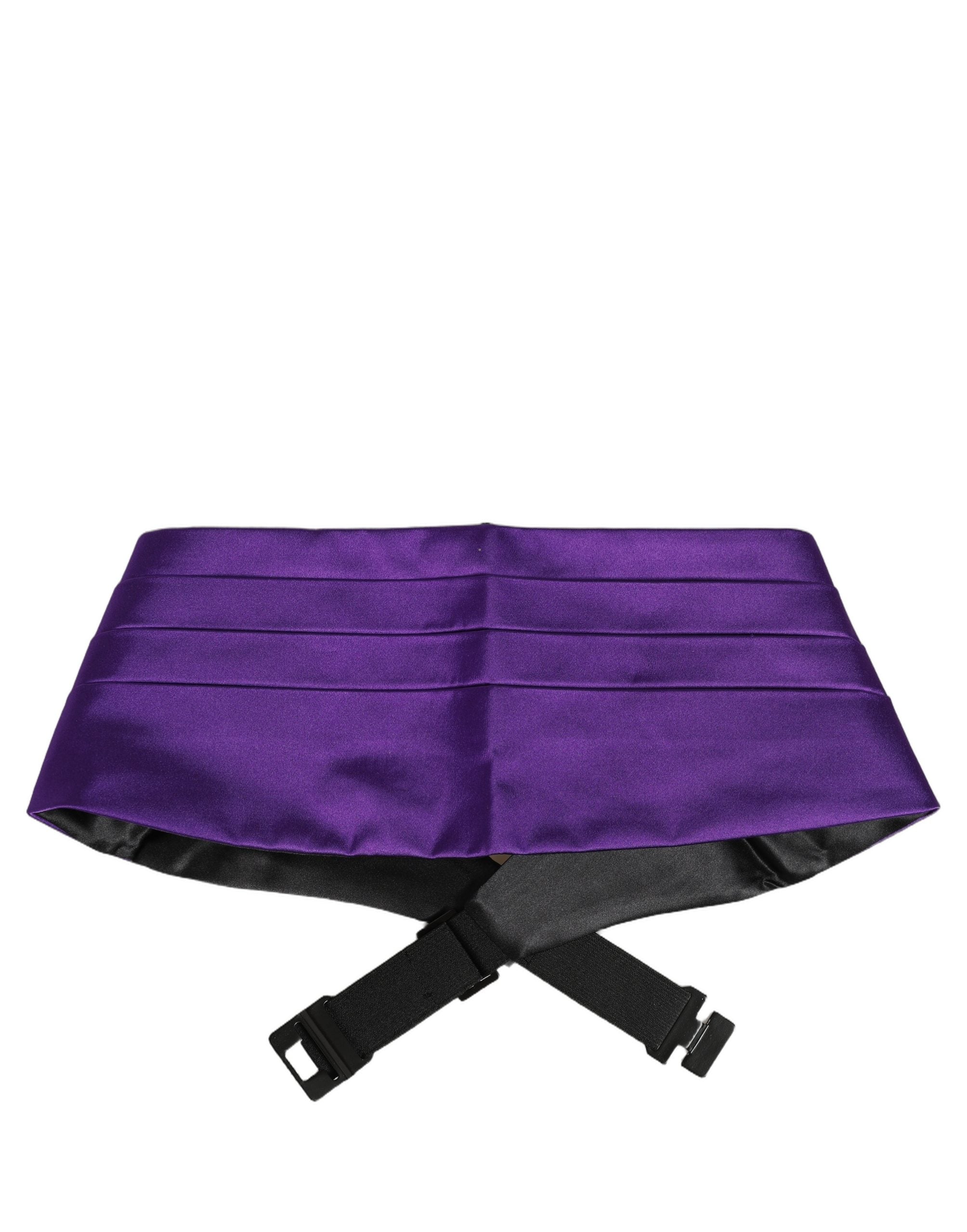 Dolce & Gabbana Violet Men 100% Silk Belt Waist Men's Cummerbund