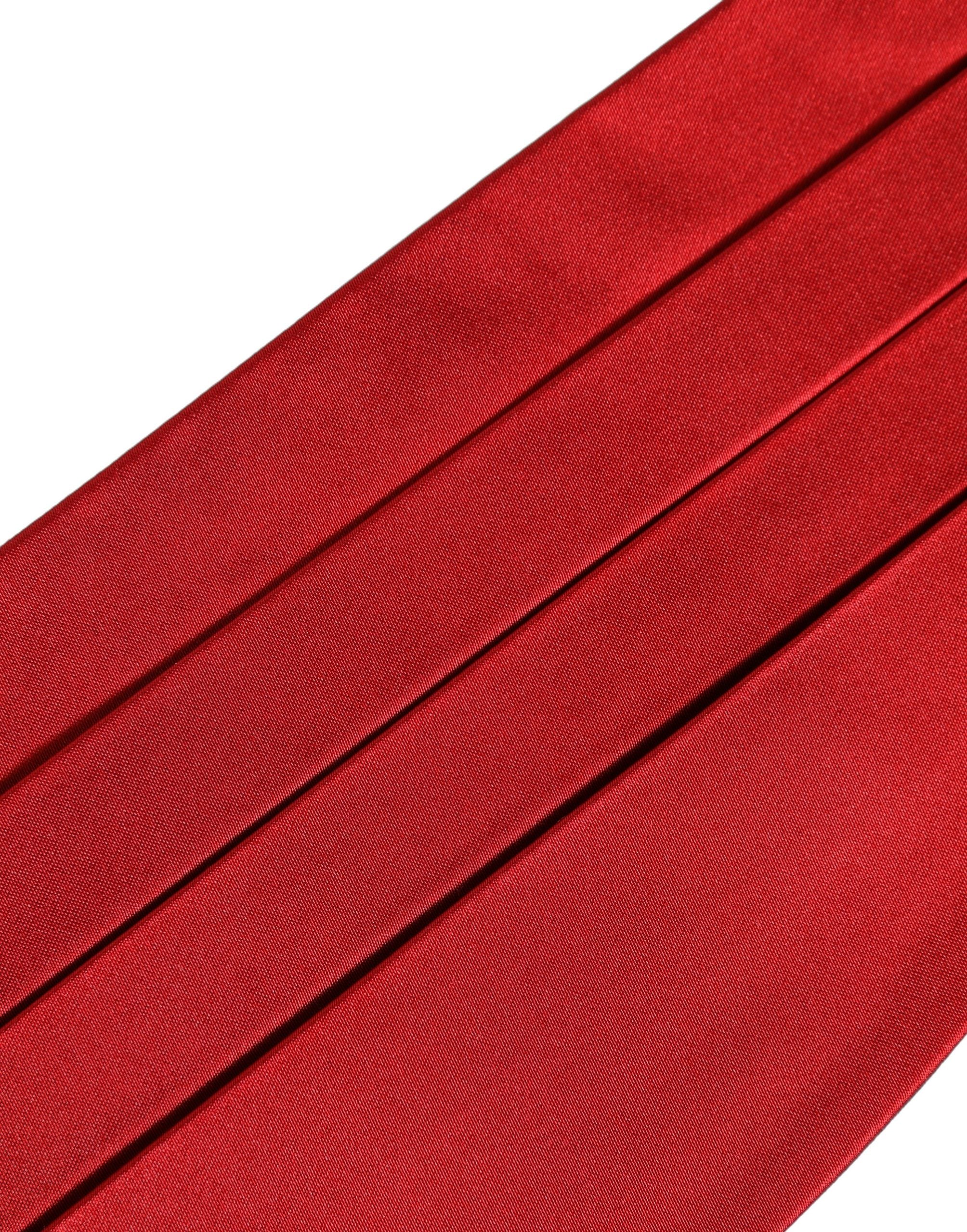 Dolce & Gabbana Red Men 100% Silk Belt Waist Men's Cummerbund