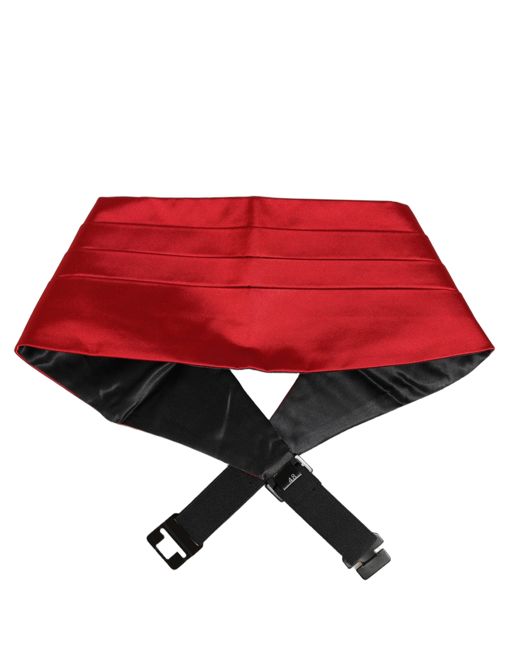 Dolce & Gabbana Red Men 100% Silk Belt Waist Men's Cummerbund