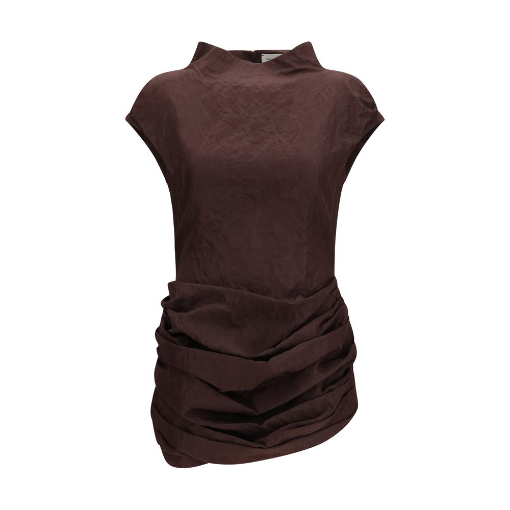 Magda Butrym Brown Cotton Casual Women's Dress