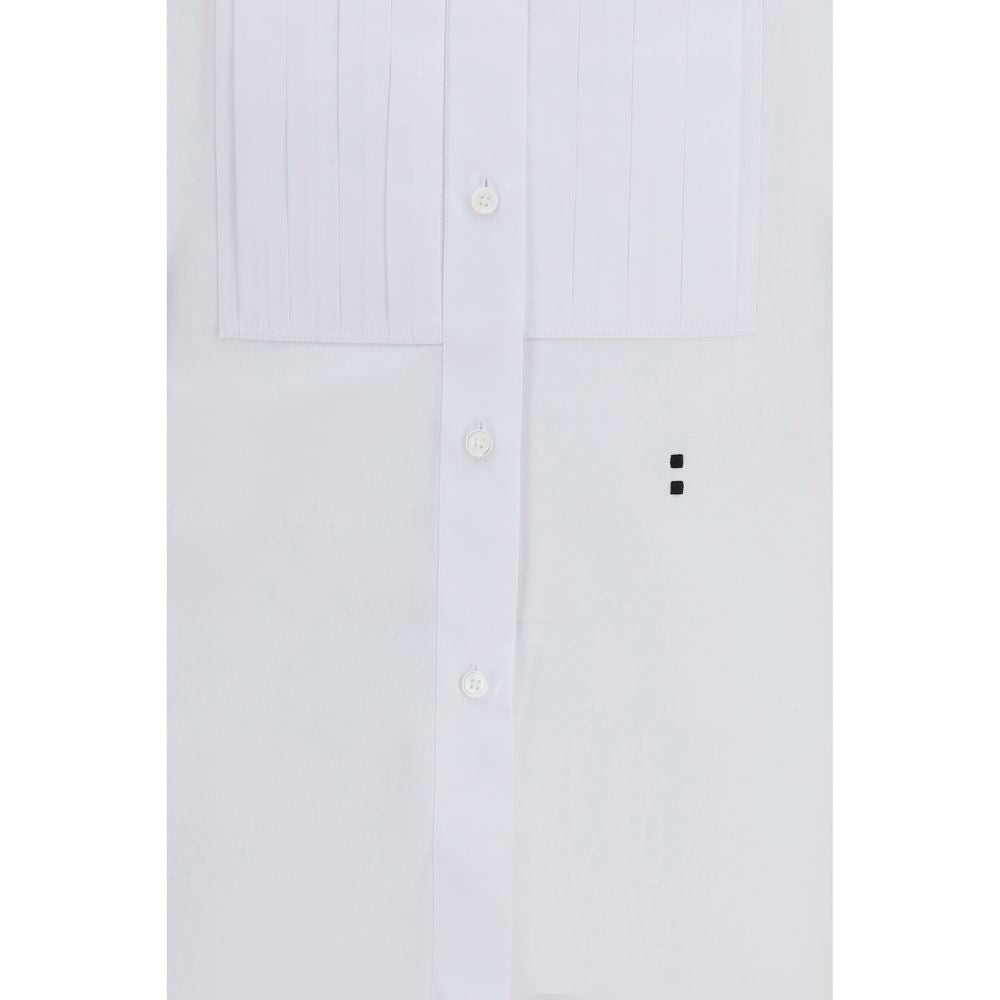 Fendi White Cotton Dress Women's Shirt