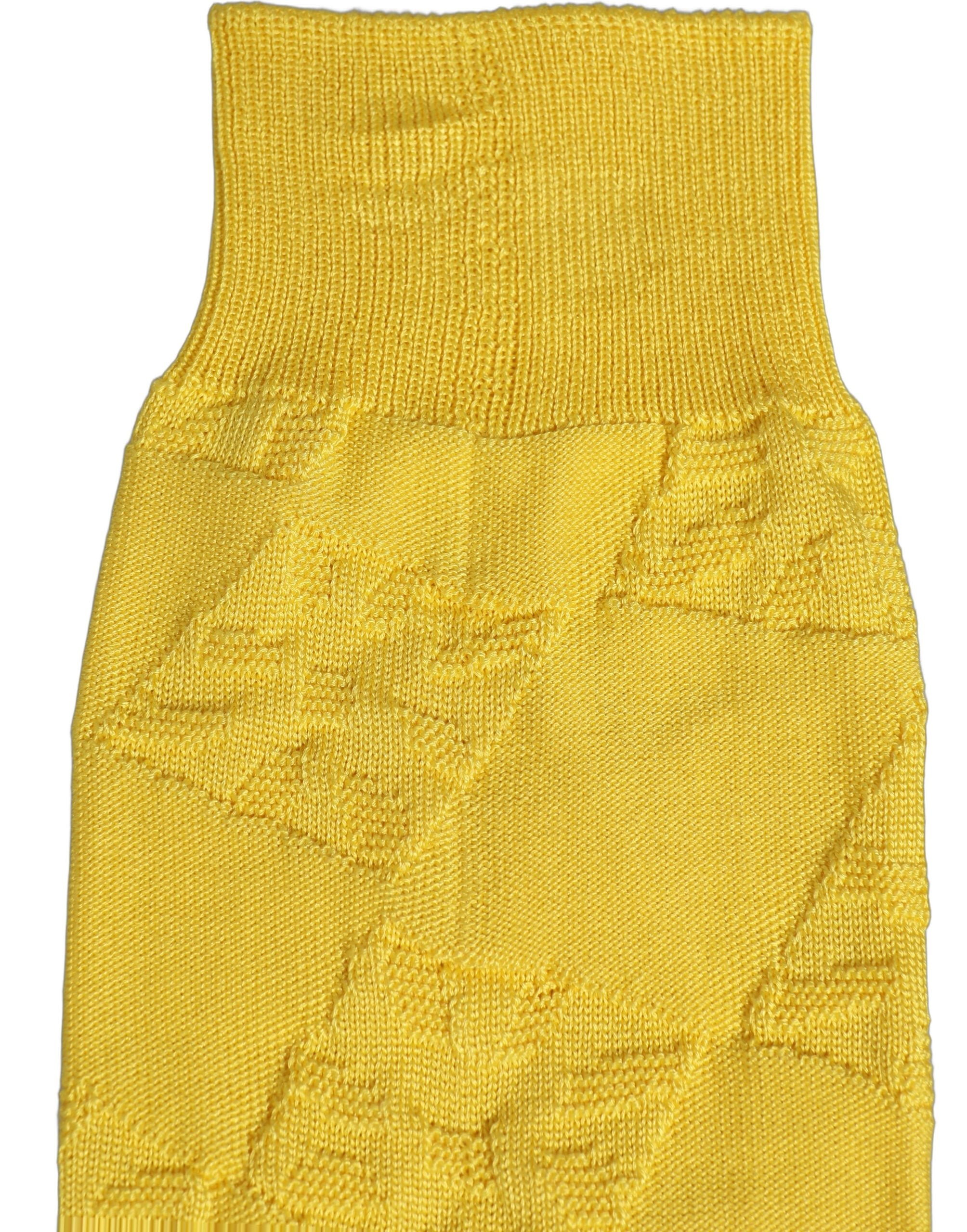 Dolce & Gabbana Men Yellow 100% Silk Mid Calf Accessory Men's Socks