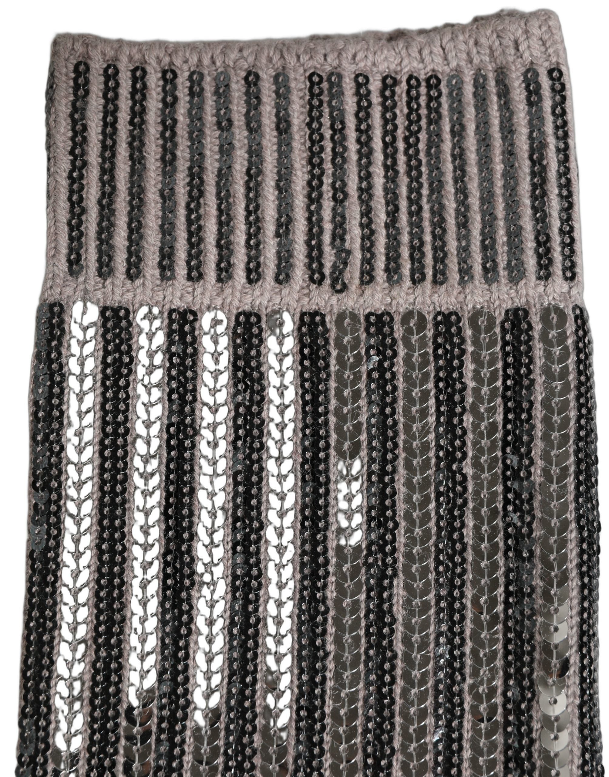 Dolce & Gabbana Gray Sequin Cotton Knit Mid Calf Accessory Men's Socks