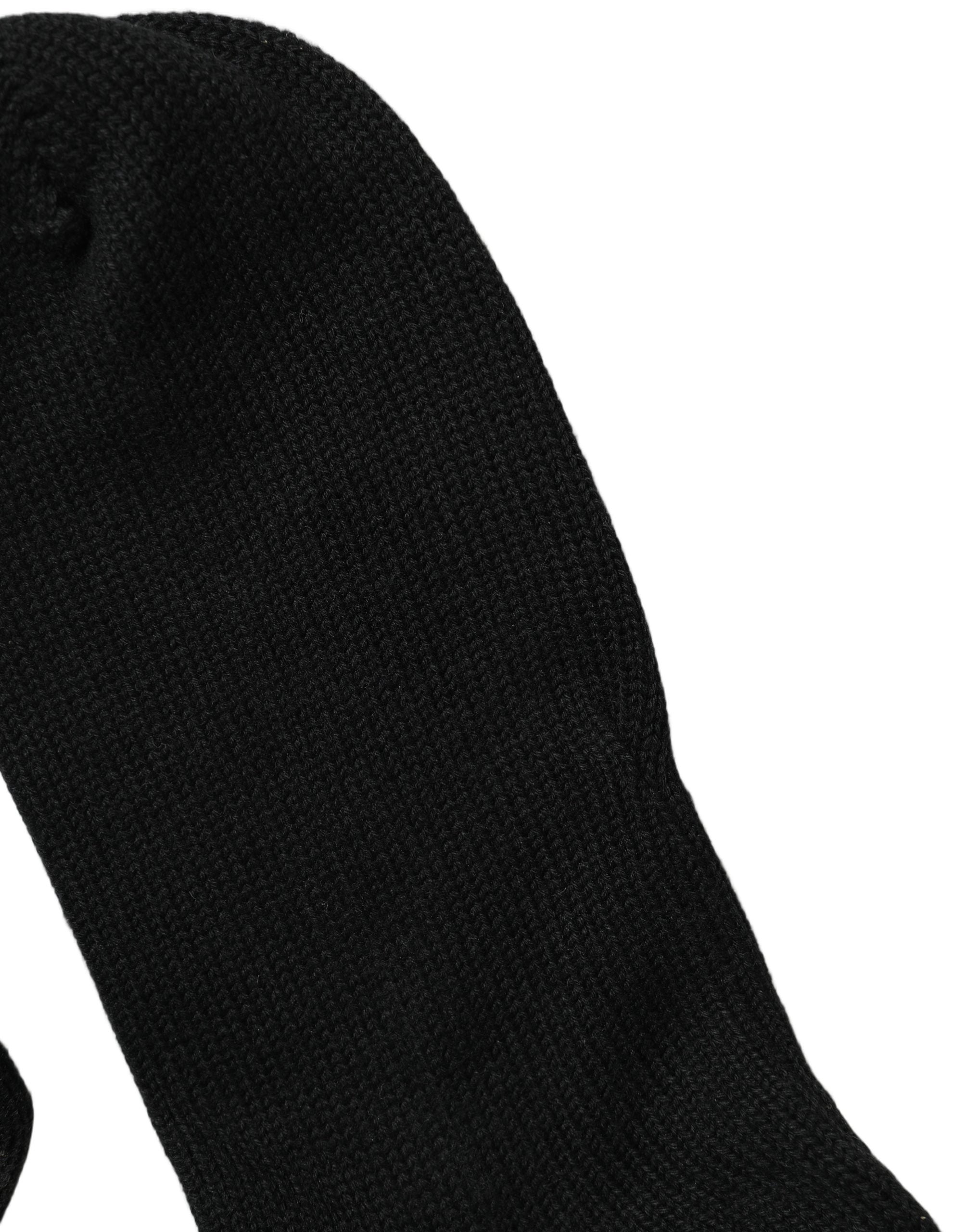 Dolce & Gabbana Black Sequin Cotton Knit Mid Calf Accessory Men's Socks