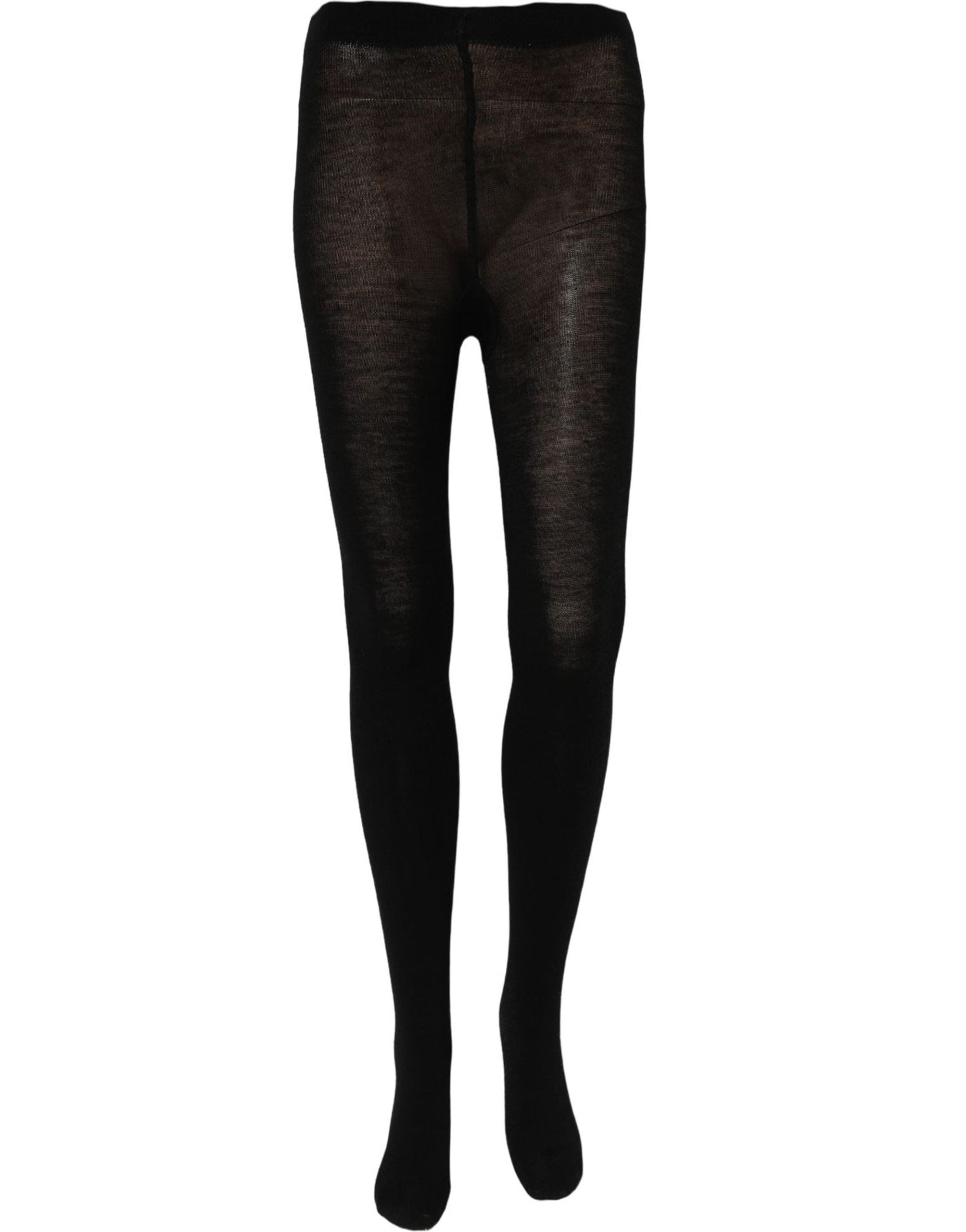 Dolce & Gabbana Black Wool Stretch Tights Stocking Accessory Men's Socks