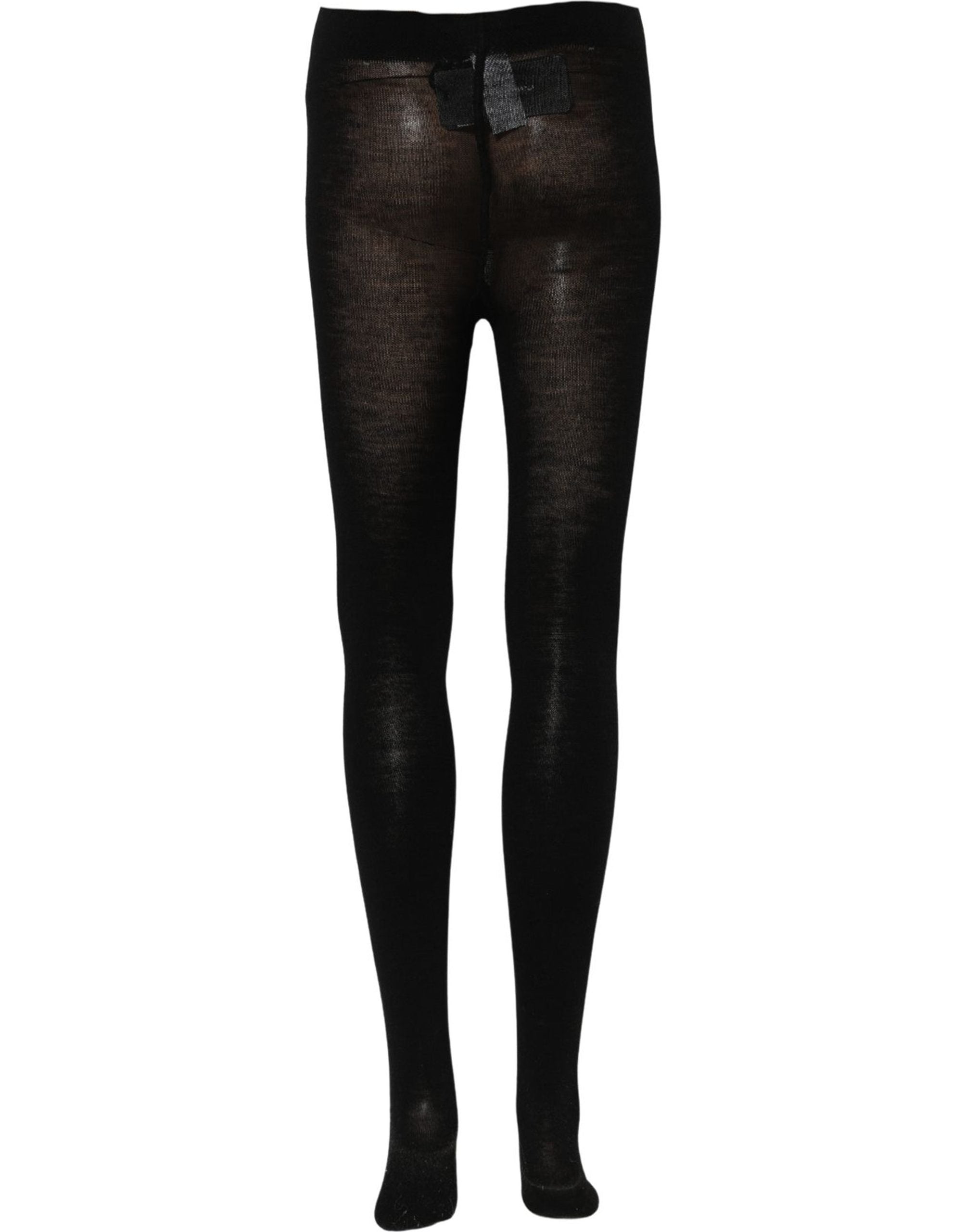 Dolce & Gabbana Black Wool Stretch Tights Stocking Accessory Men's Socks
