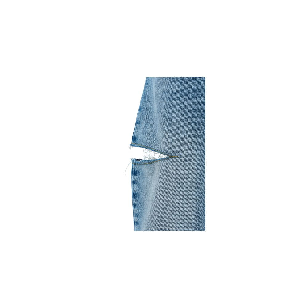 Maison Margiela Blue Cotton Straight-Leg Women's Jeans
