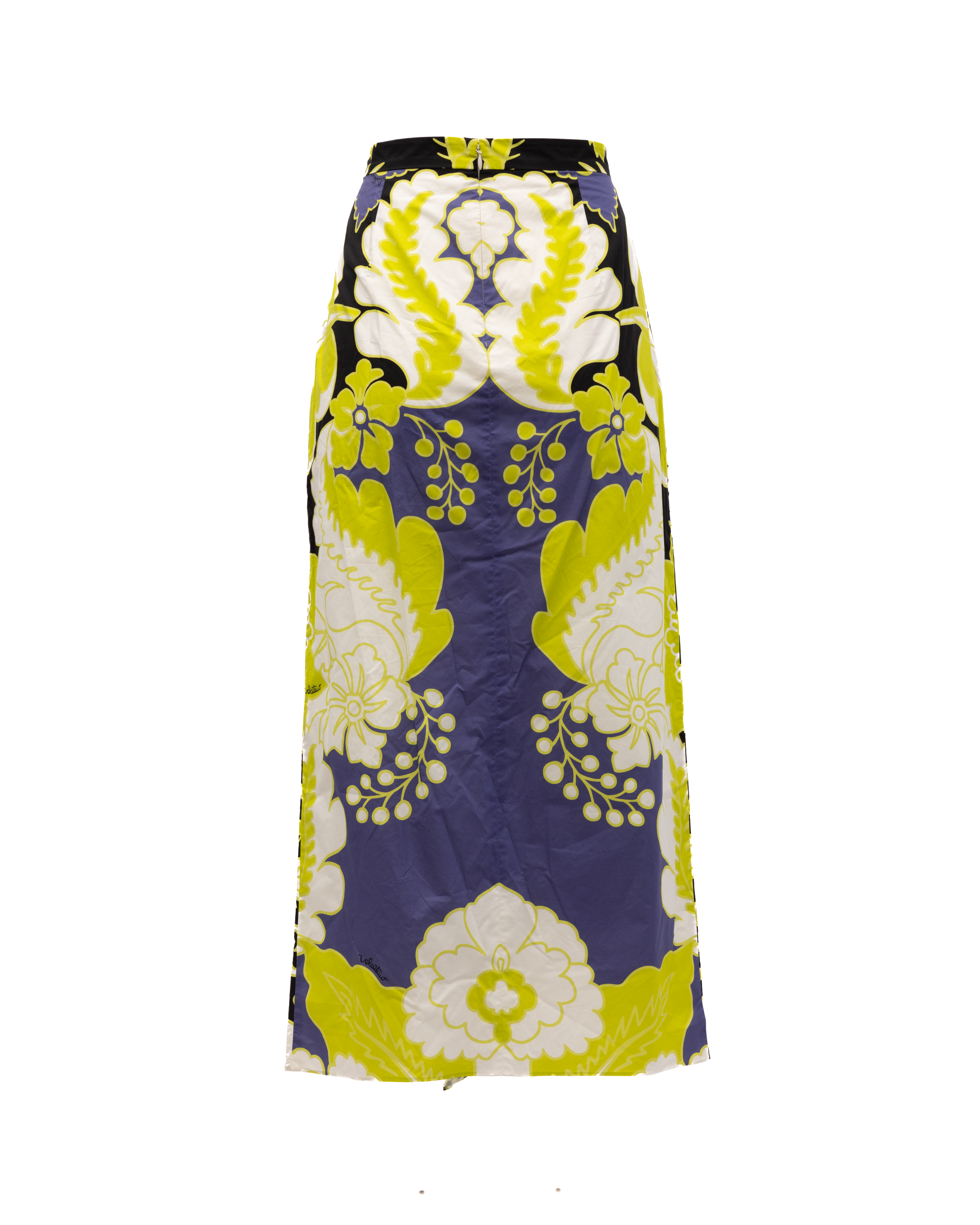 Valentino Garavani Women Floral Skirt in Black, Lime Green, White Women's Details