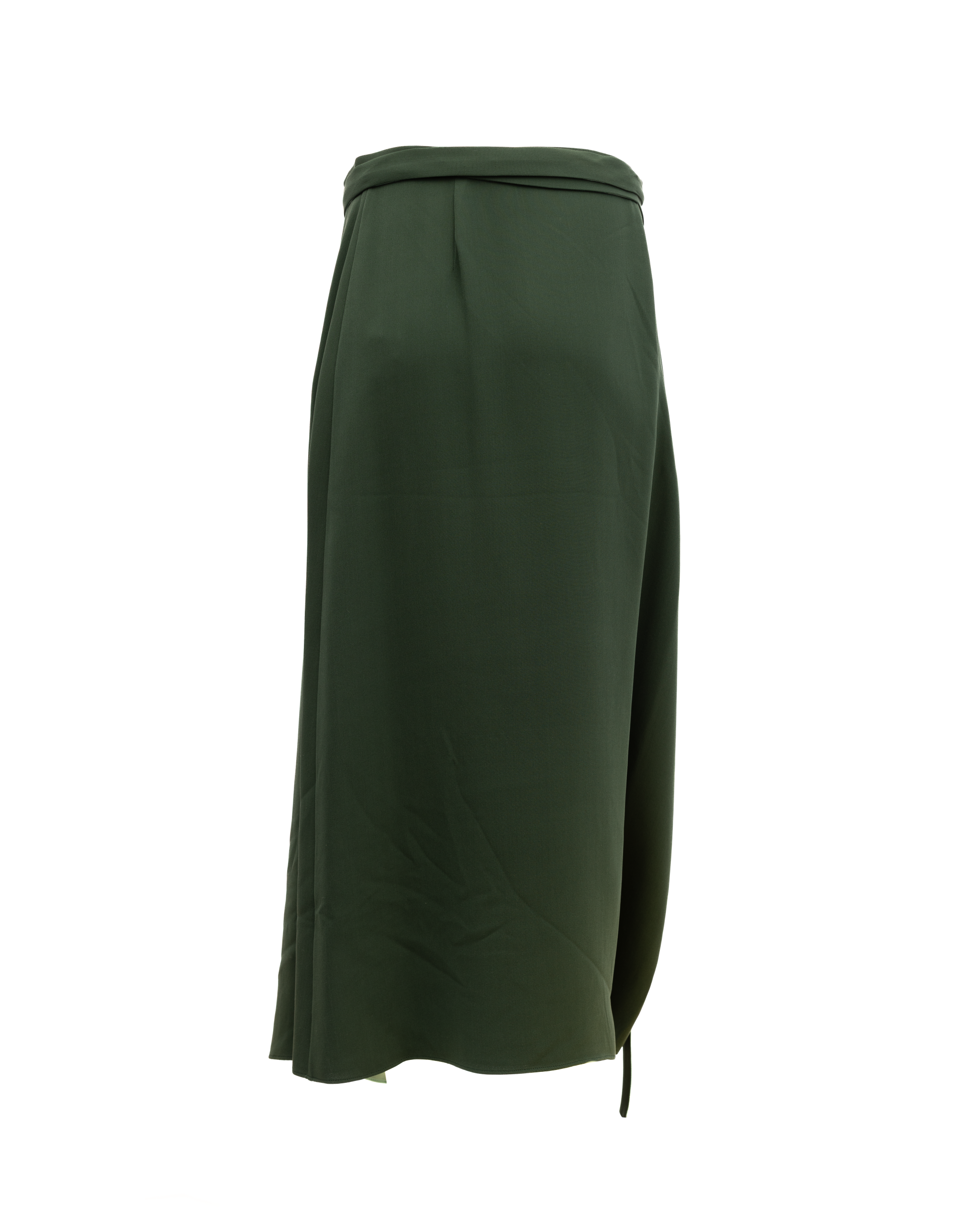 Valentino Garavani Women Silk Skirt in Dark Women's Green