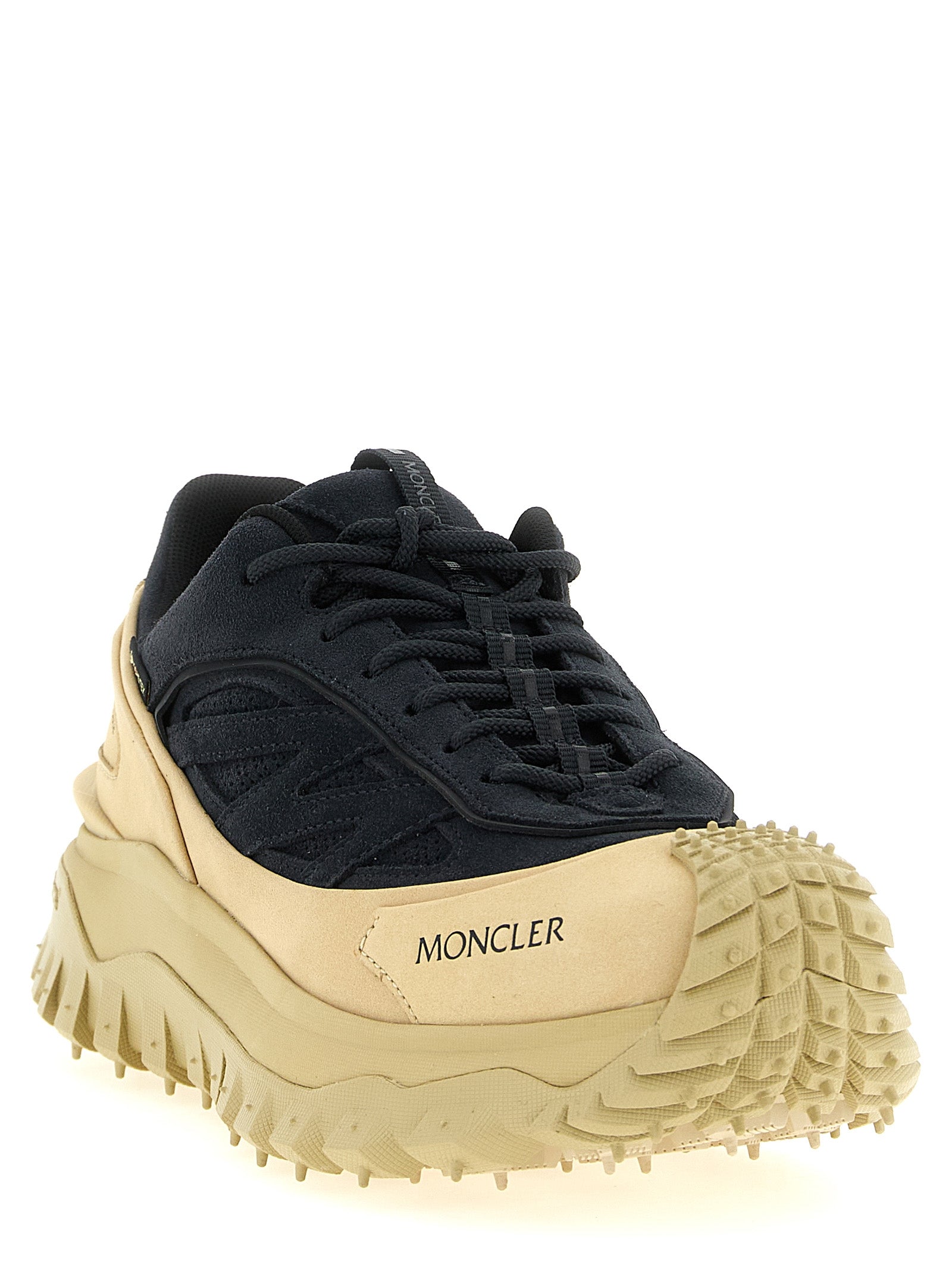 Moncler Blue Leather Athletic Men's Sneakers