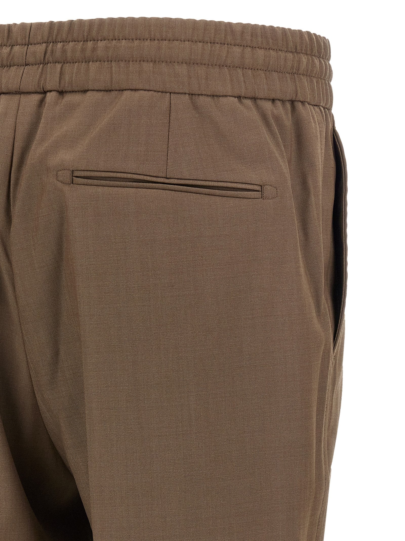 Brioni Brown Wool Casual Men's Pants
