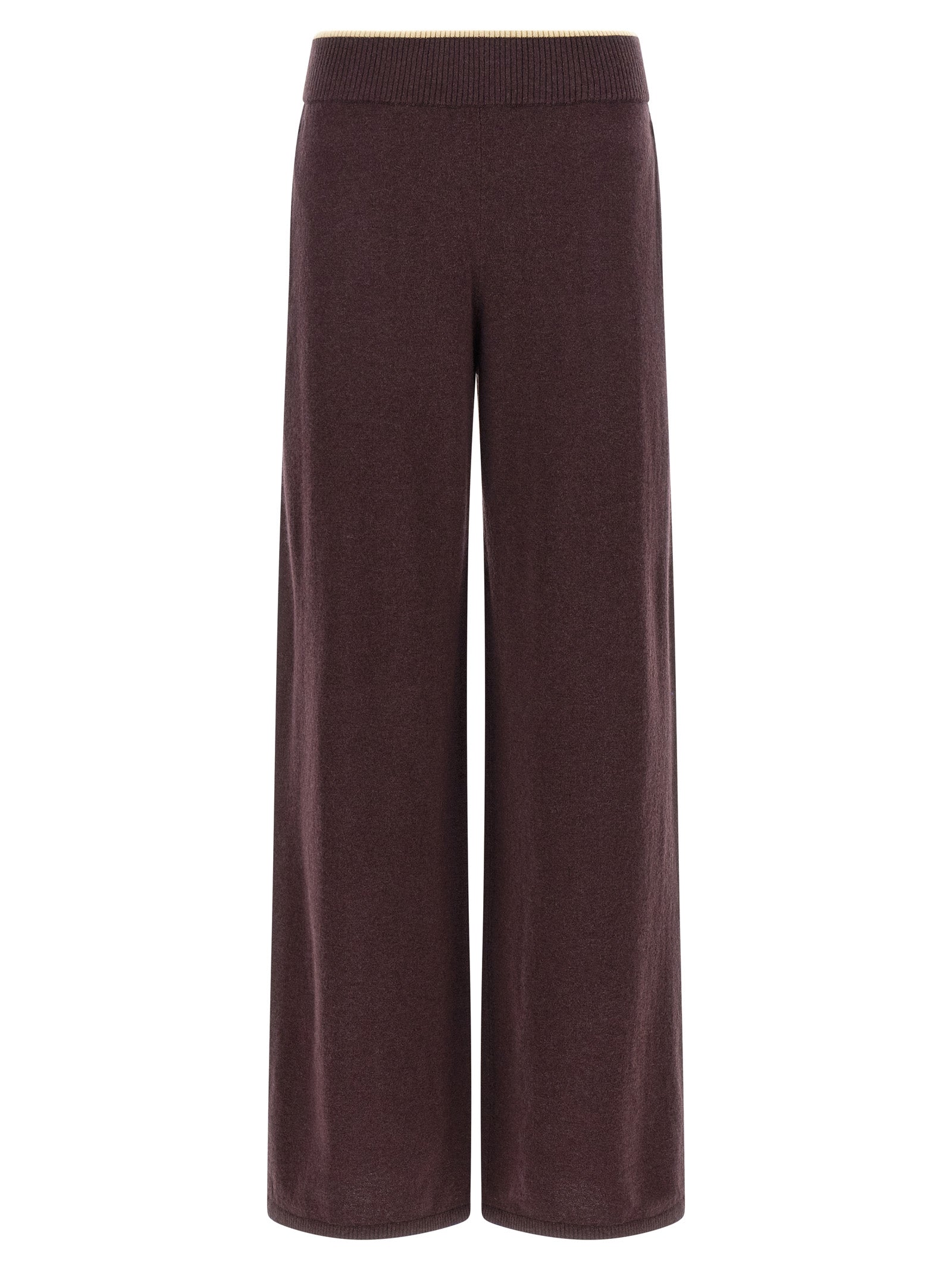 PINKO Purple Wool Casual Women's Pants
