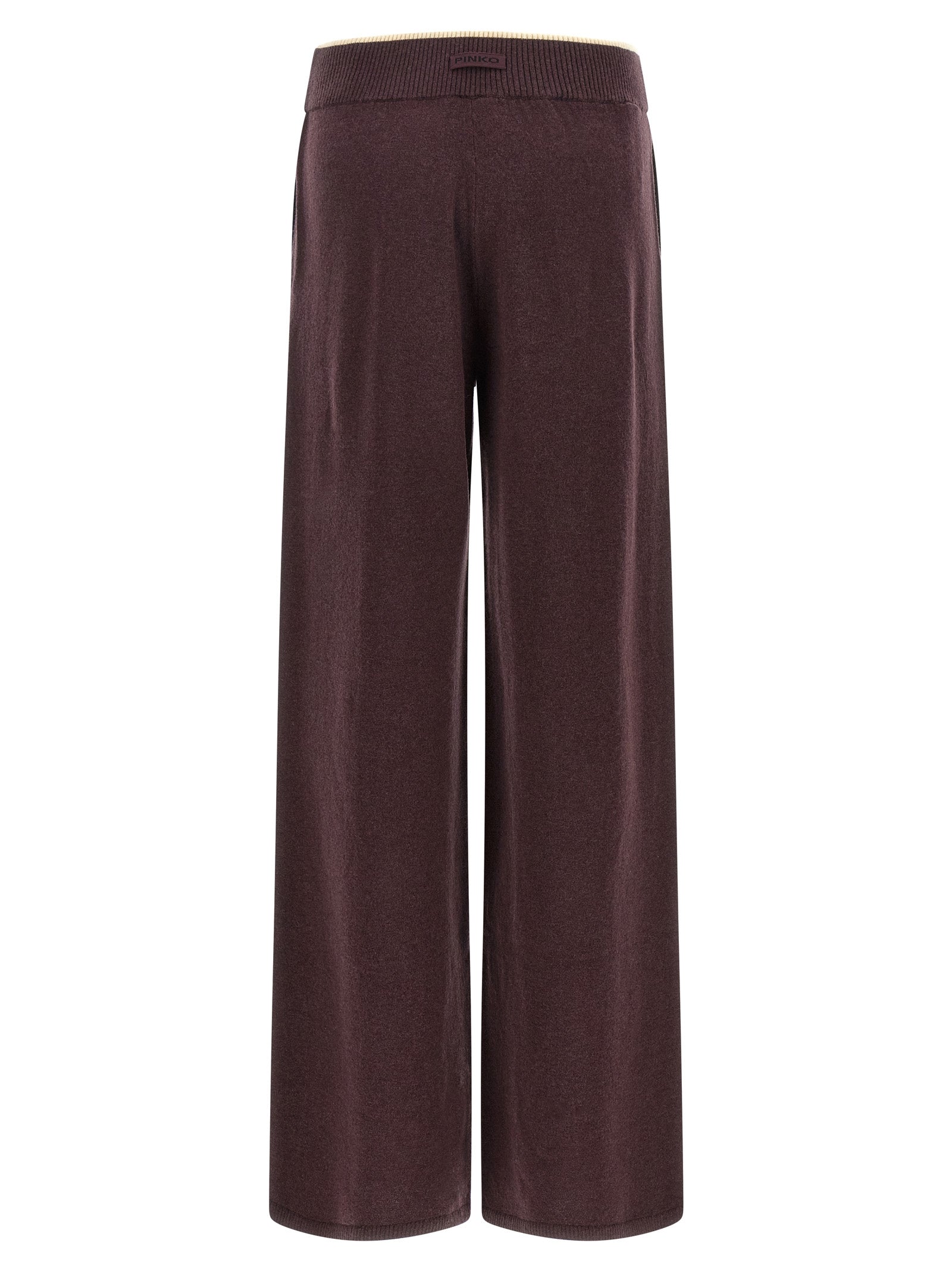 PINKO Purple Wool Casual Women's Pants