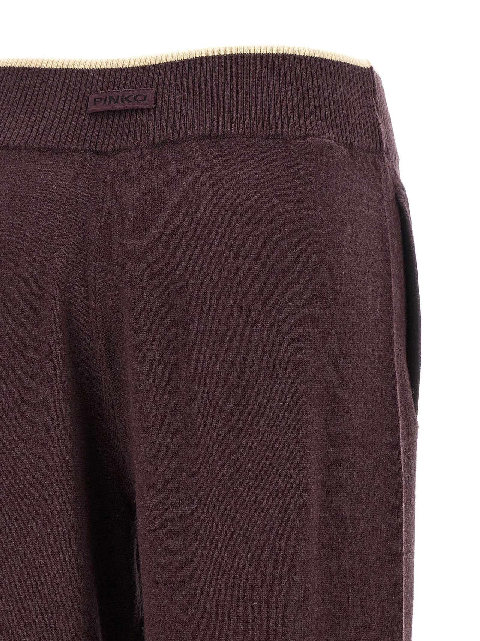 PINKO Purple Wool Casual Women's Pants