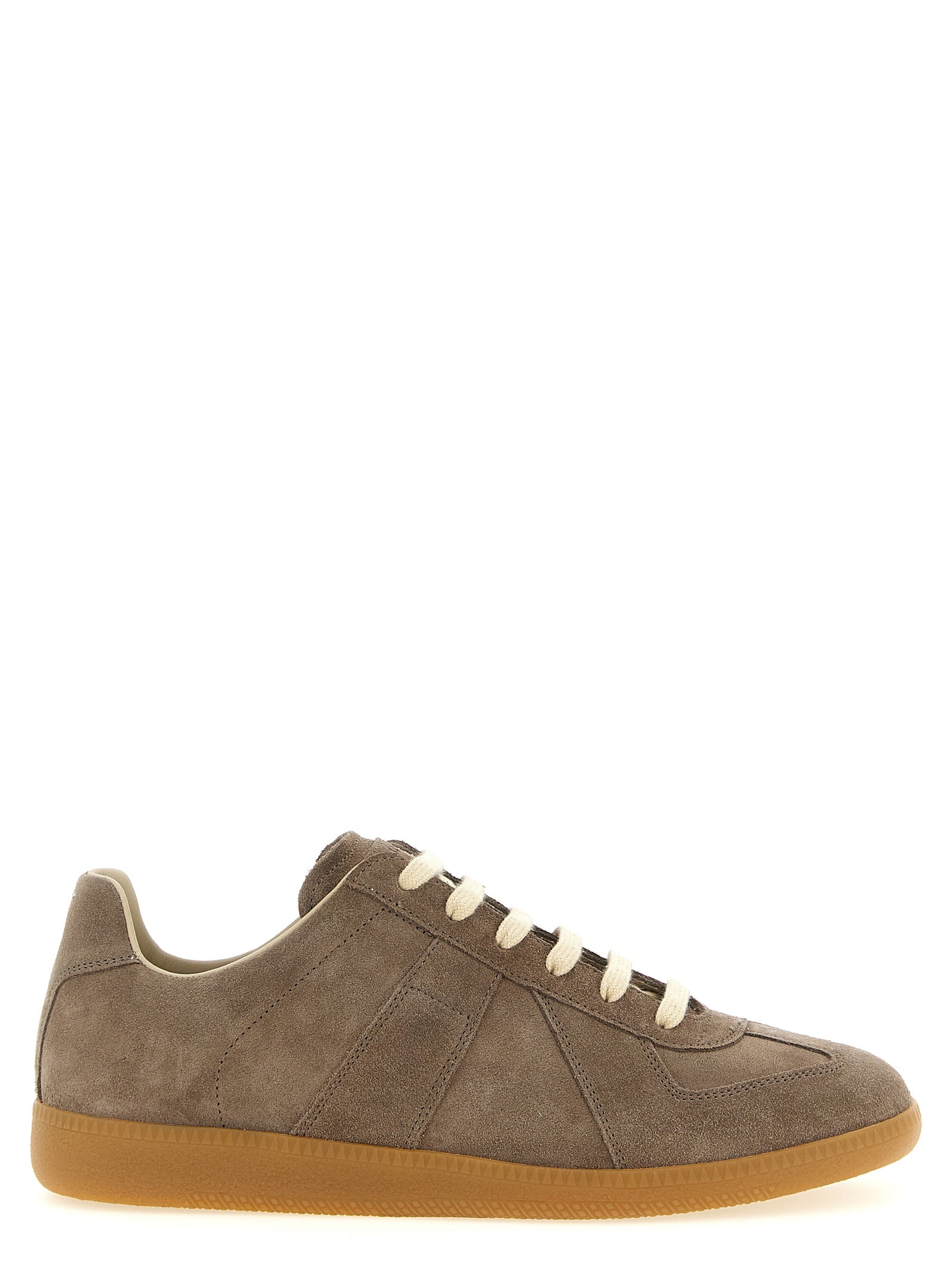 Maison Margiela Beige Calfskin Low Top Men's Sneakers
