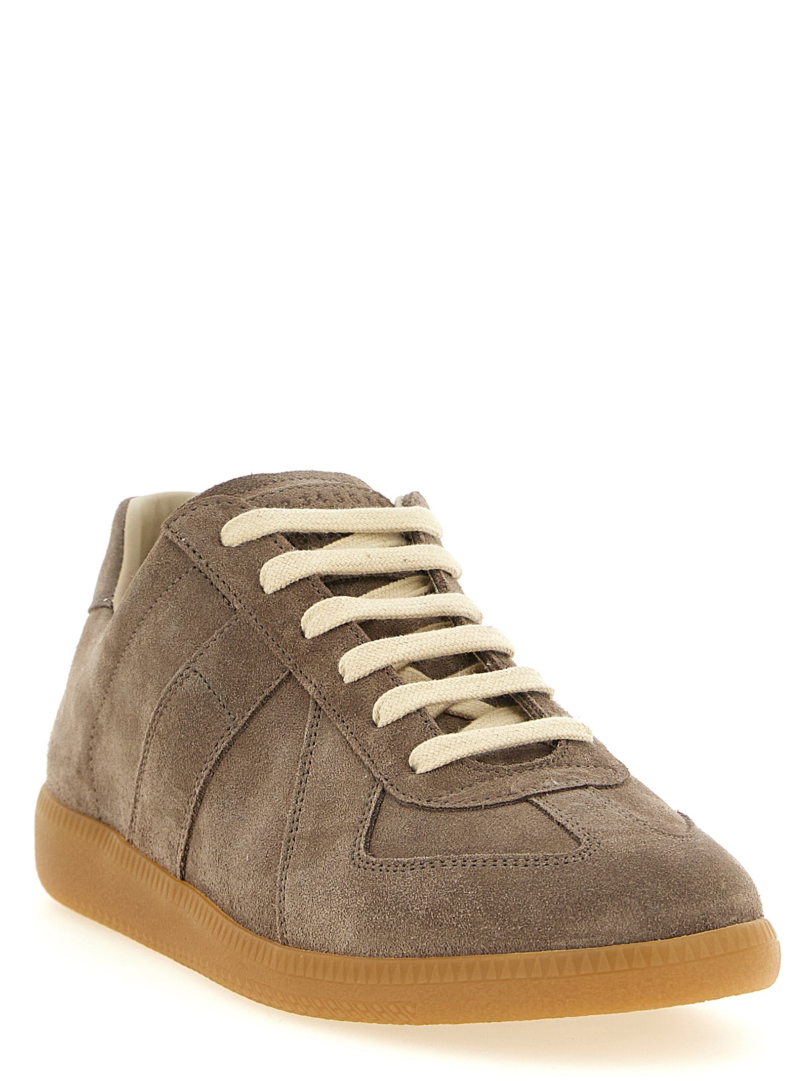 Maison Margiela Beige Calfskin Low Top Men's Sneakers