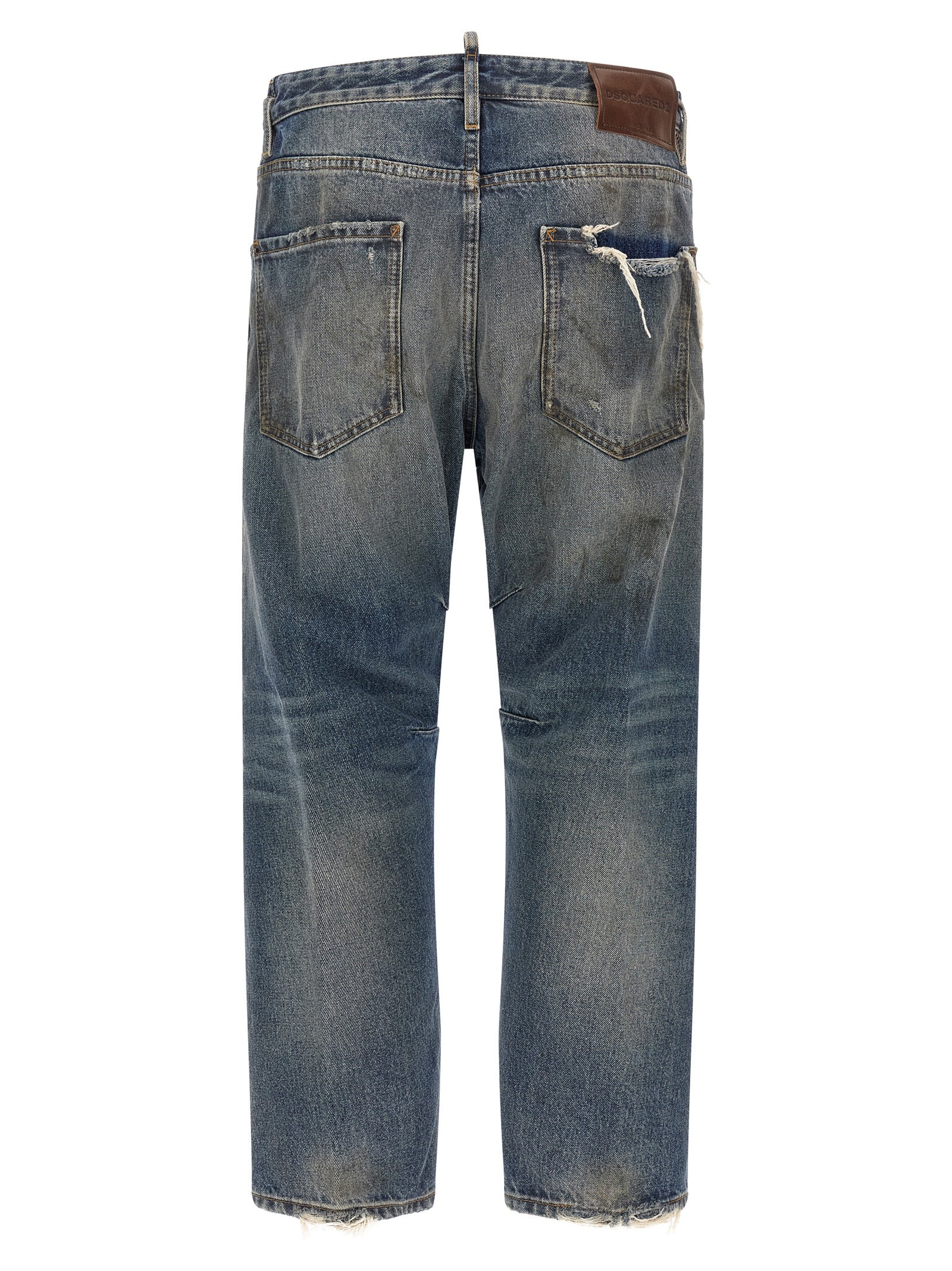 Dsquared² Blue Cotton Relaxed Fit Men's Jeans
