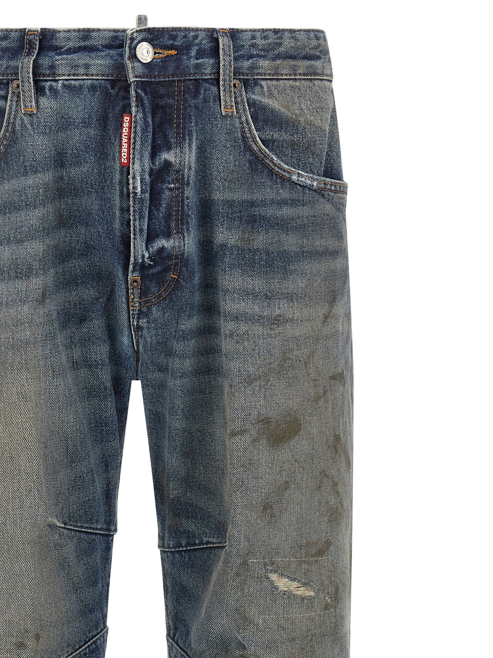 Dsquared² Blue Cotton Relaxed Fit Men's Jeans