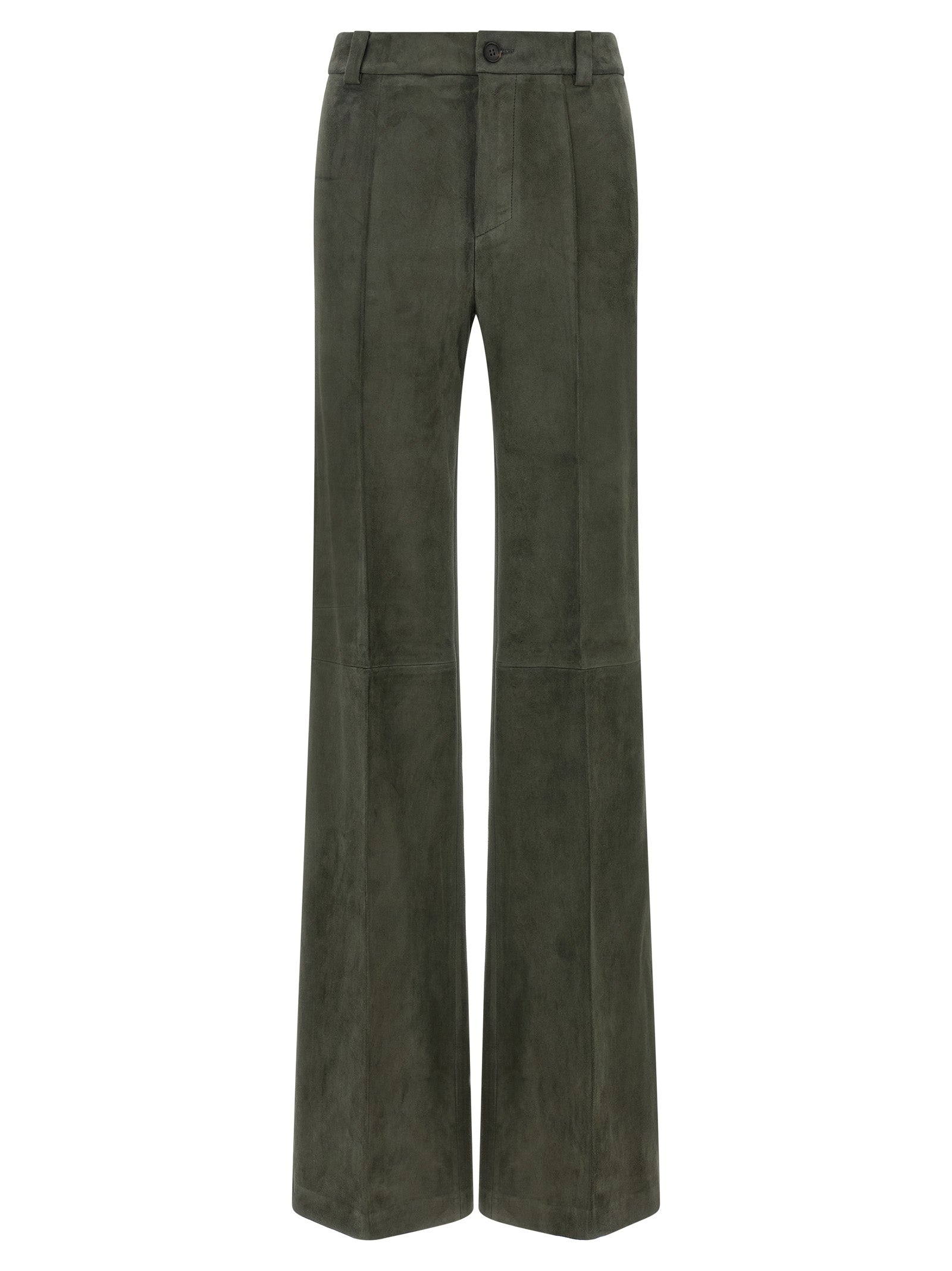 STOULS Gray Lamb Leather Women's Pants