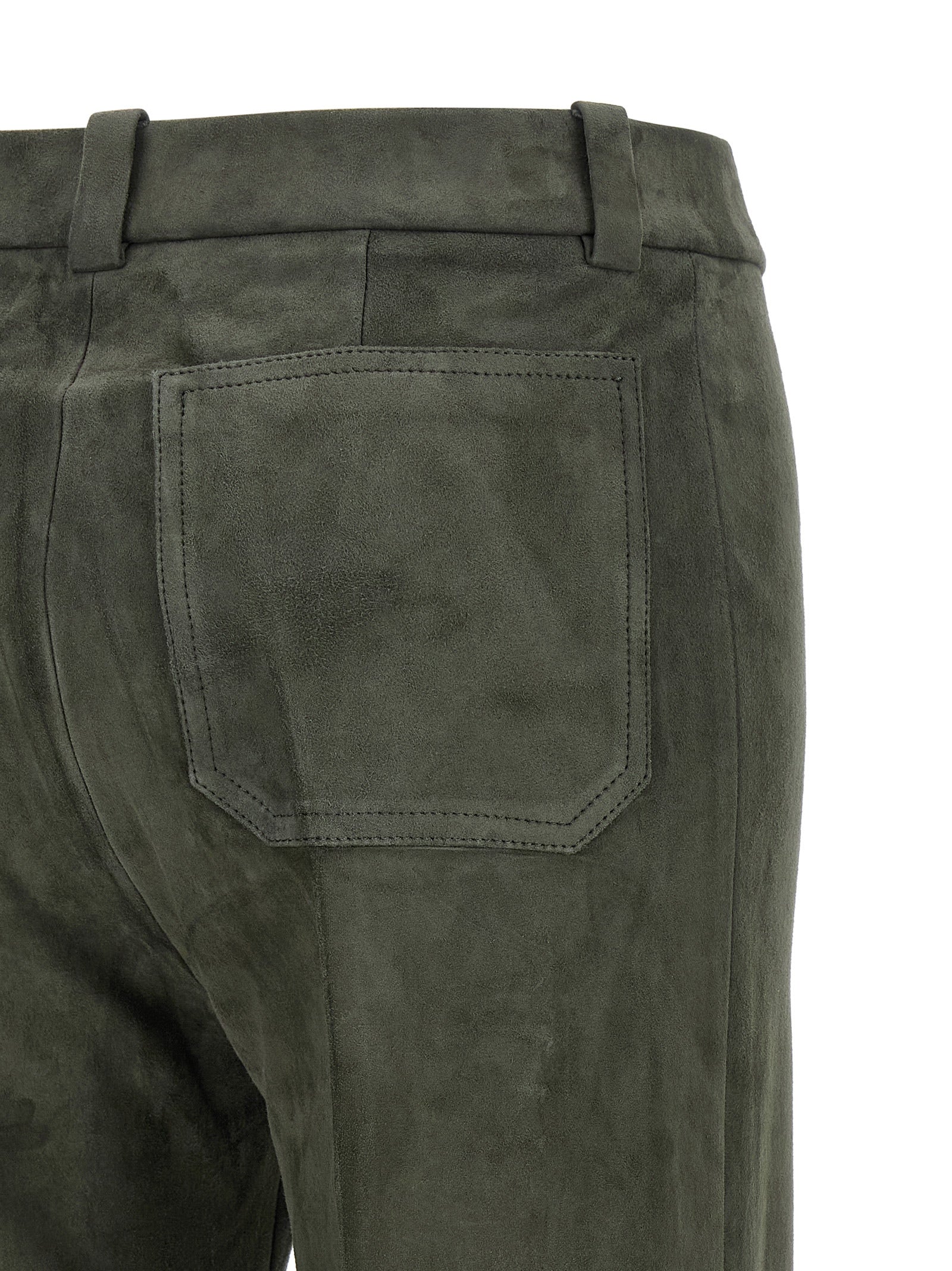 STOULS Gray Lamb Leather Women's Pants