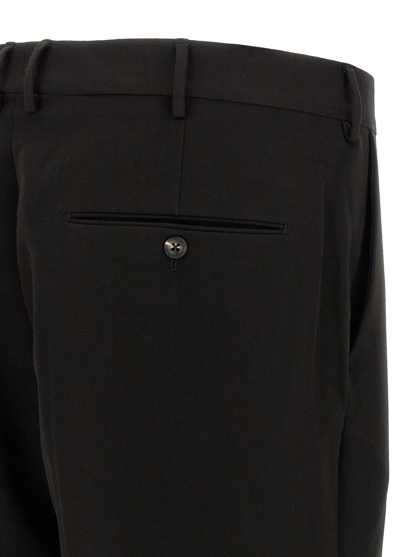 CELLAR DOOR Black Polyester Dress Men's Pants