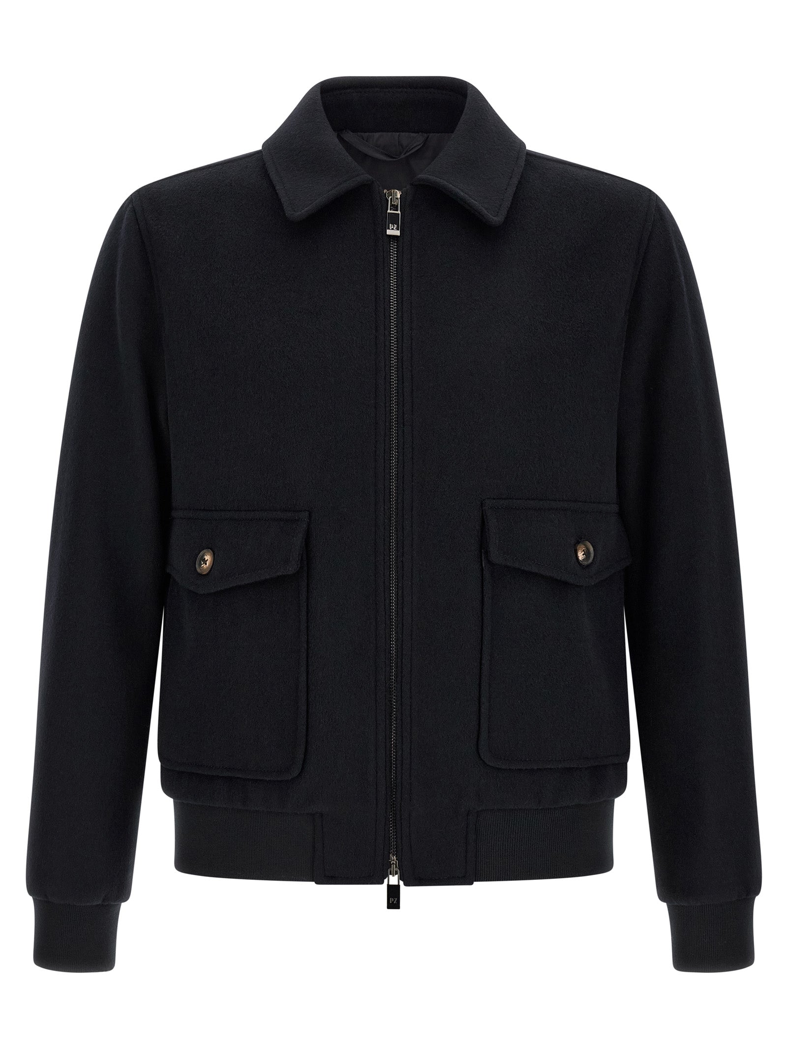 Pal Zileri Black Wool Men's Bomber