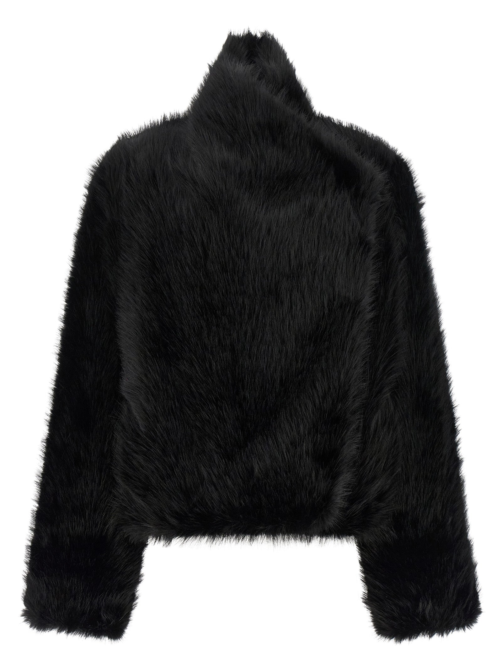 B&B COUTURE Black Polyester Full-Length Women's Jacket